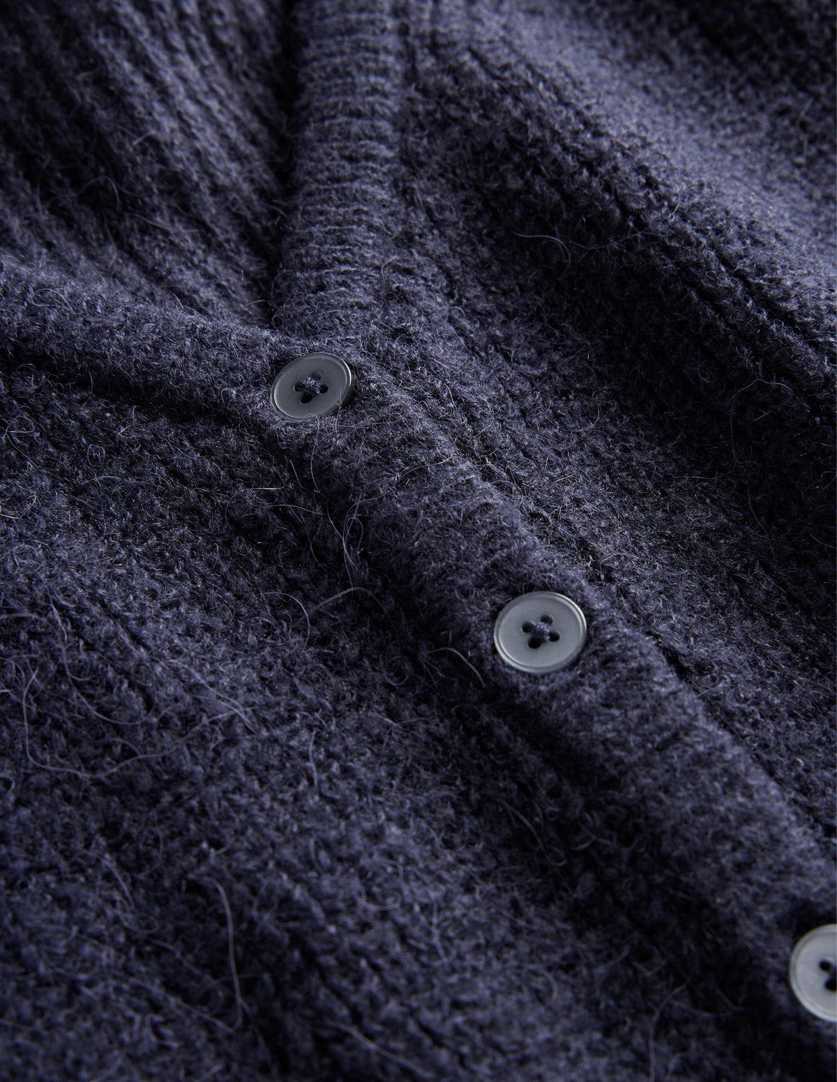 Cropped Fluffy Cardigan-Navy-6