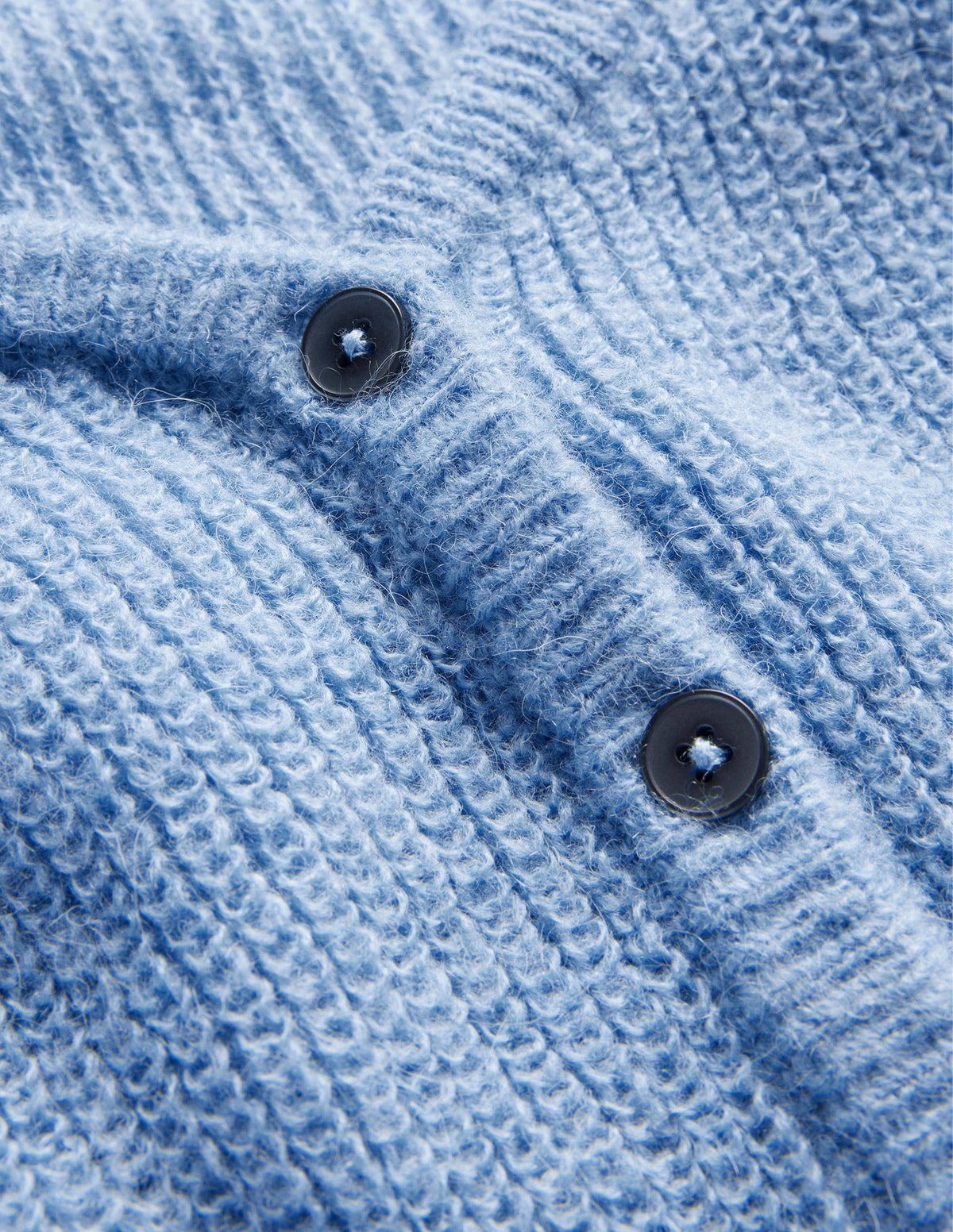 Cropped Fluffy Cardigan-Linseed - Image 6