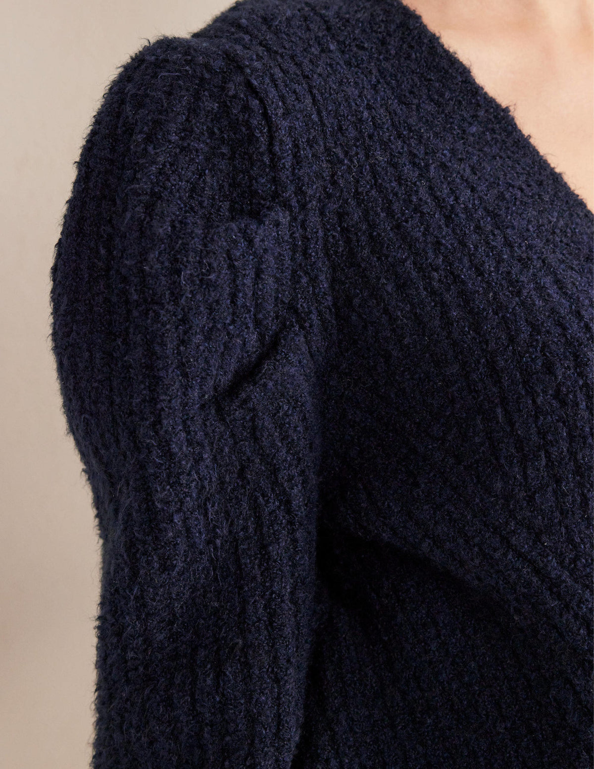 Engineered Rib Cardigan-Navy - Image 2