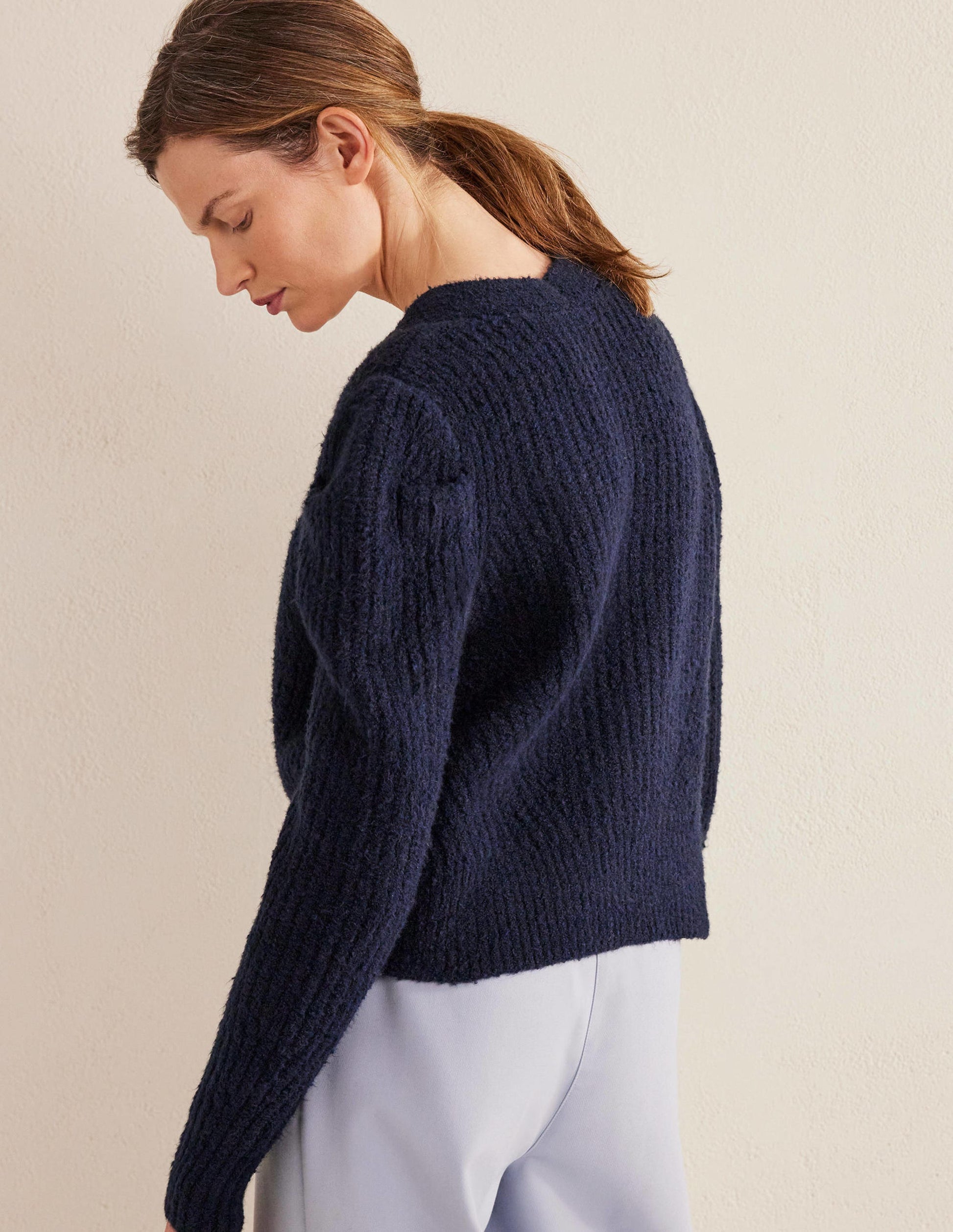Engineered Rib Cardigan-Navy-3