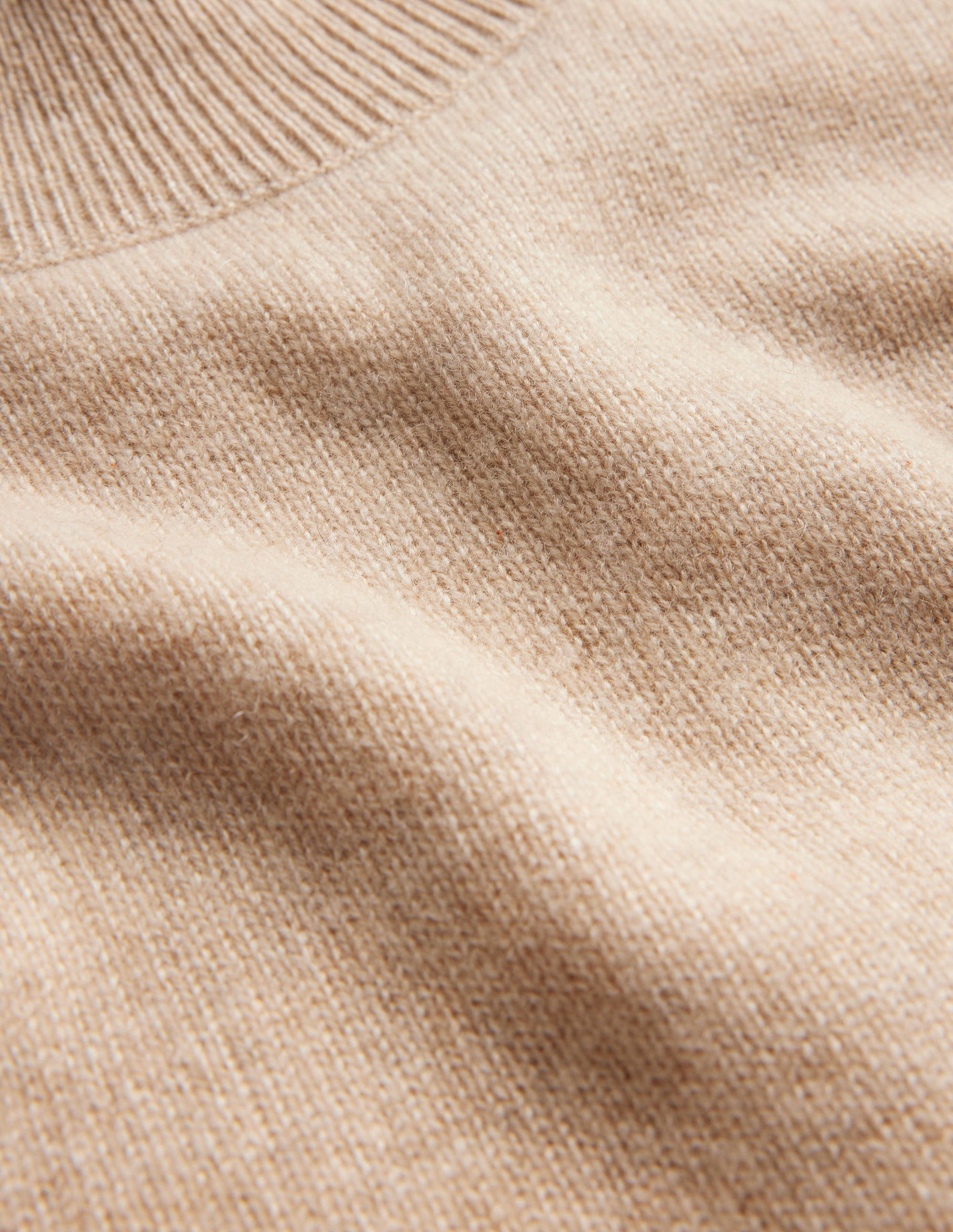 Cashmere Stand Neck Jumper-Chinchilla Melange - Image 7