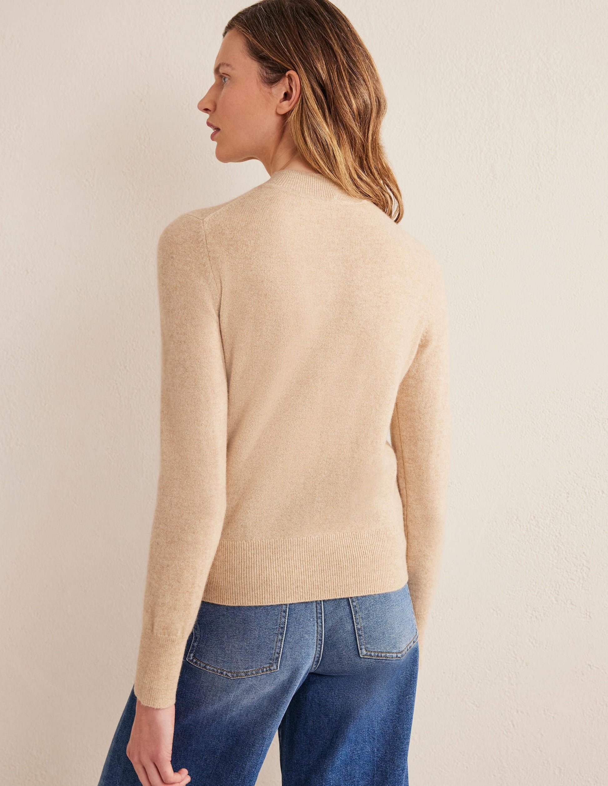 Cashmere Stand Neck Jumper-Chinchilla Melange-3