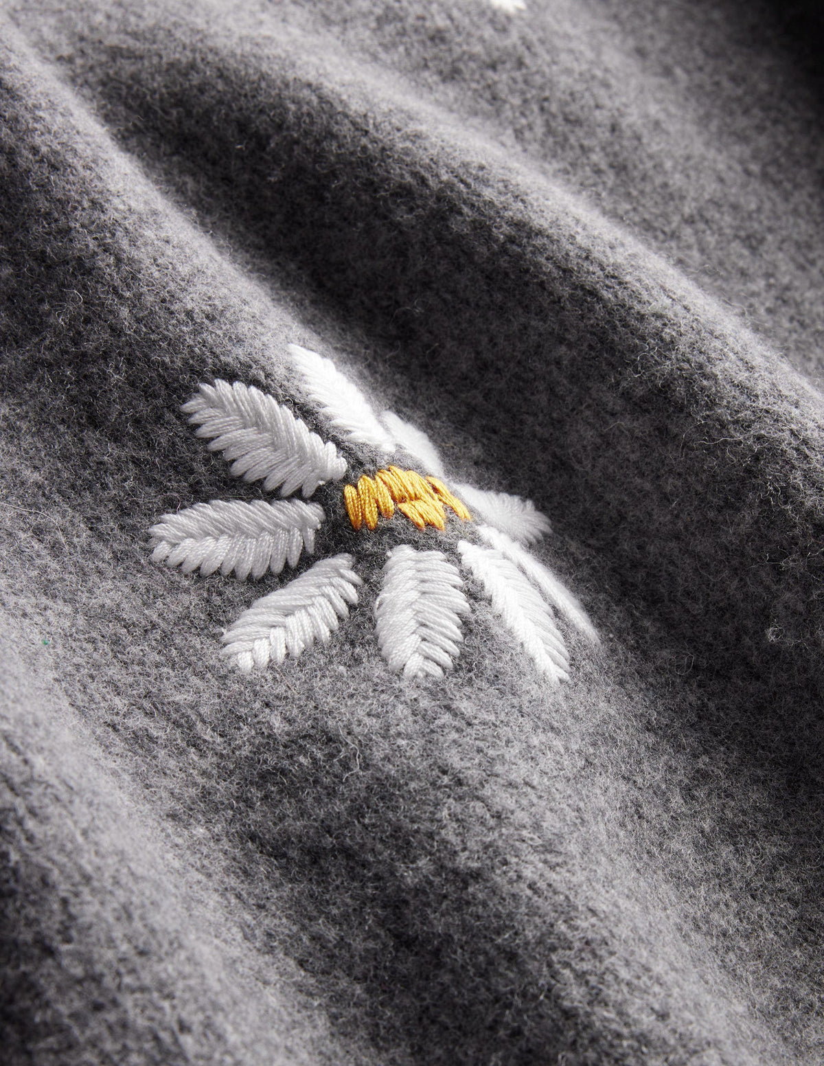 Embellished Wool Jumper-Dark Grey Melange - Image 9