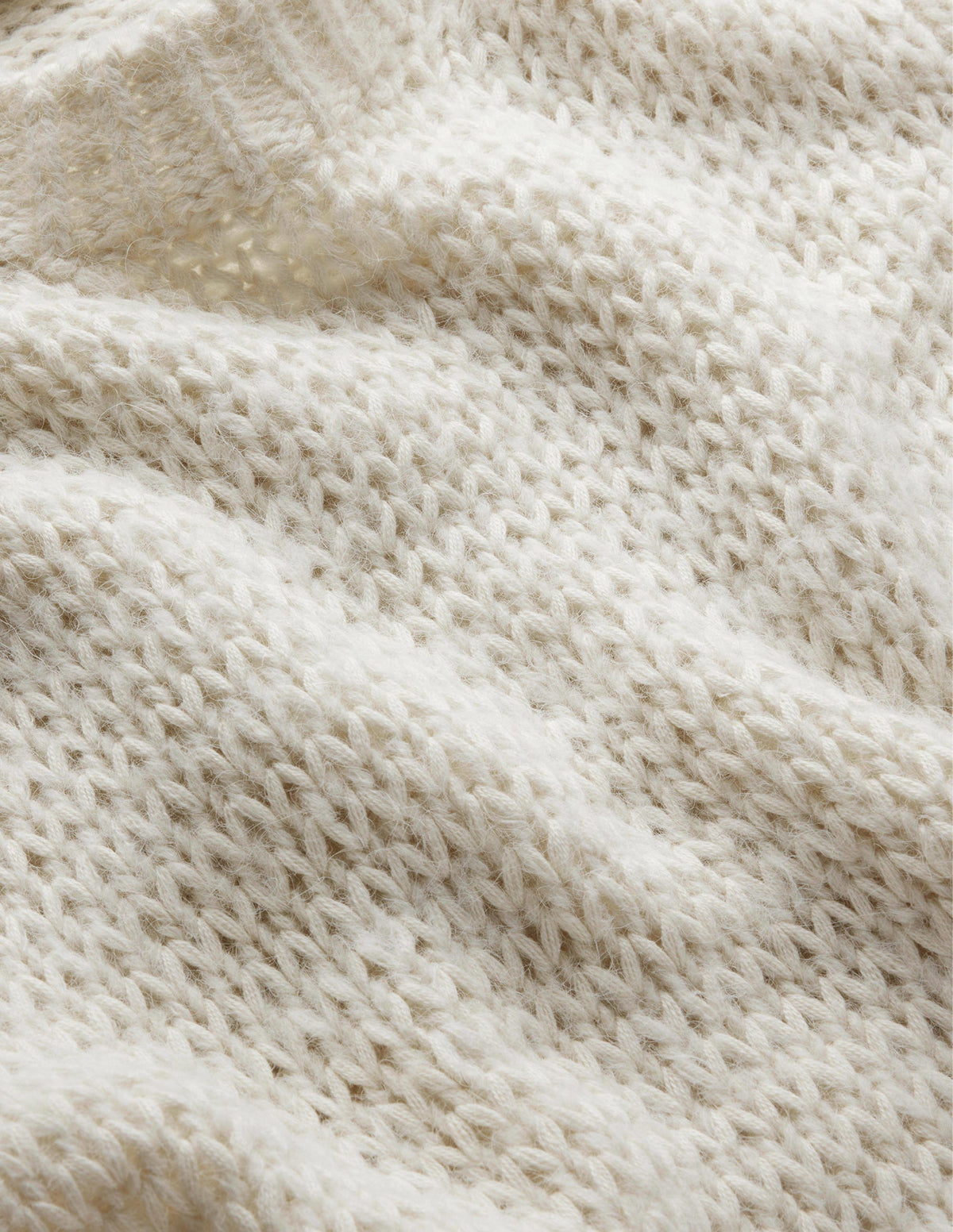 Fluffy Open Stitch Jumper-Warm Ivory - Image 6