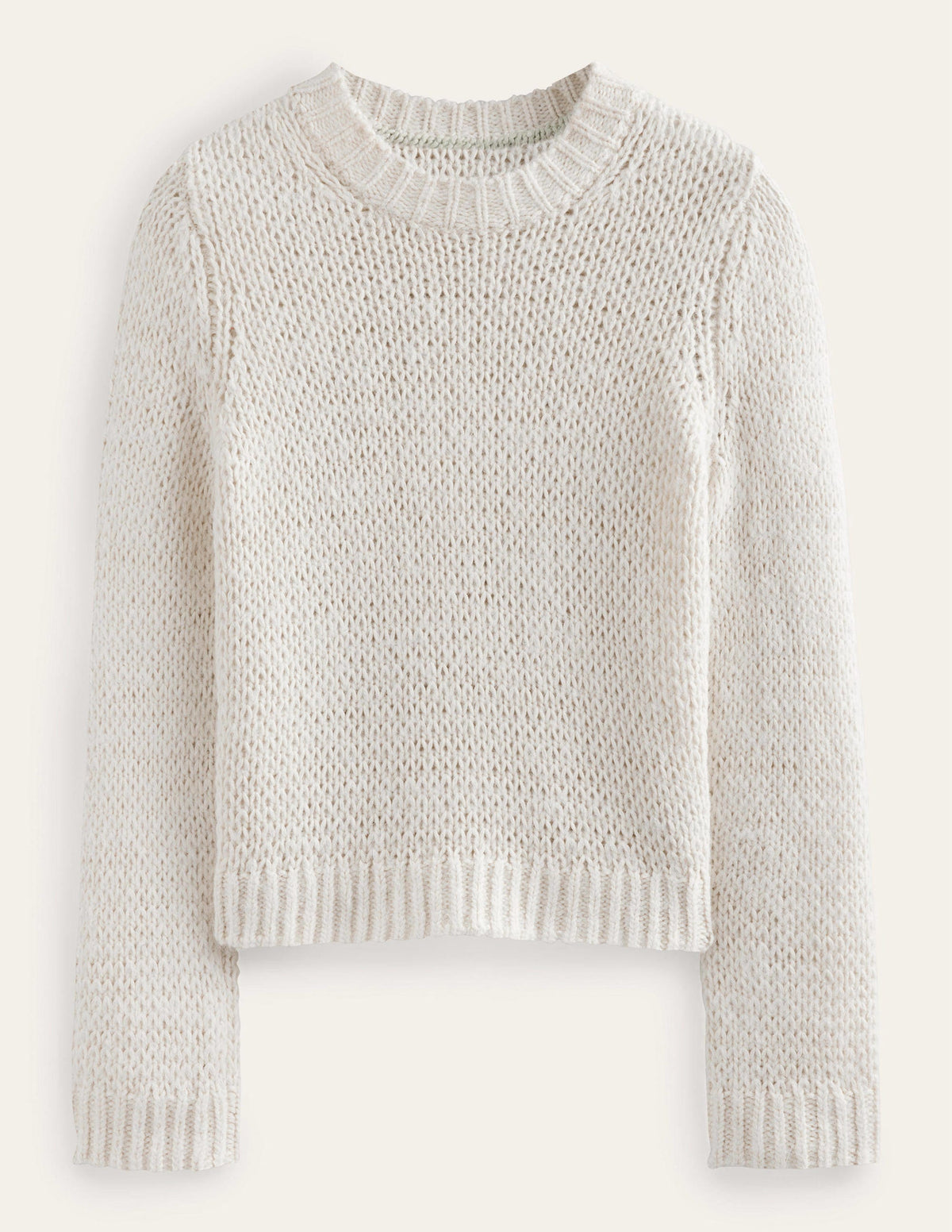 Fluffy Open Stitch Jumper-Warm Ivory-5
