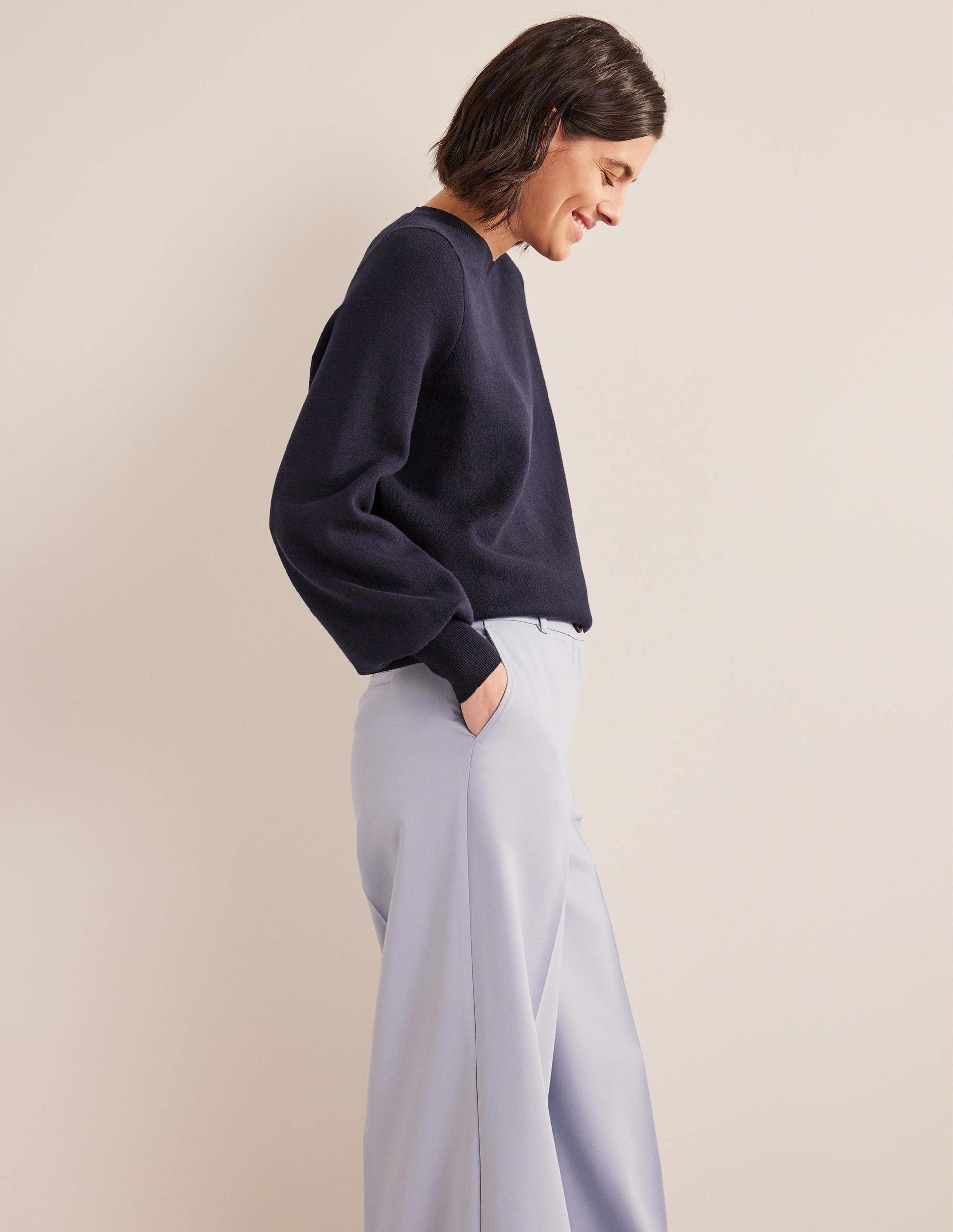 Crew Neck Jumper-Navy-4