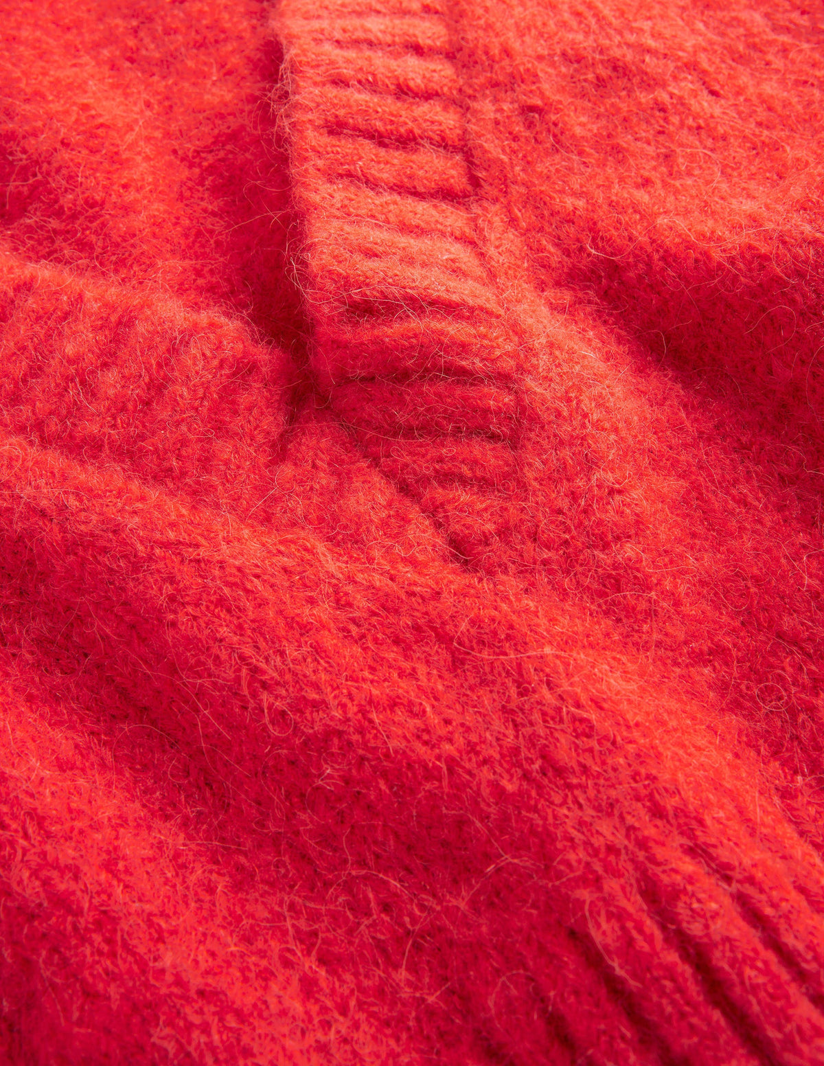 Fluffy Cropped V-Neck Tank Top-Tomato-6