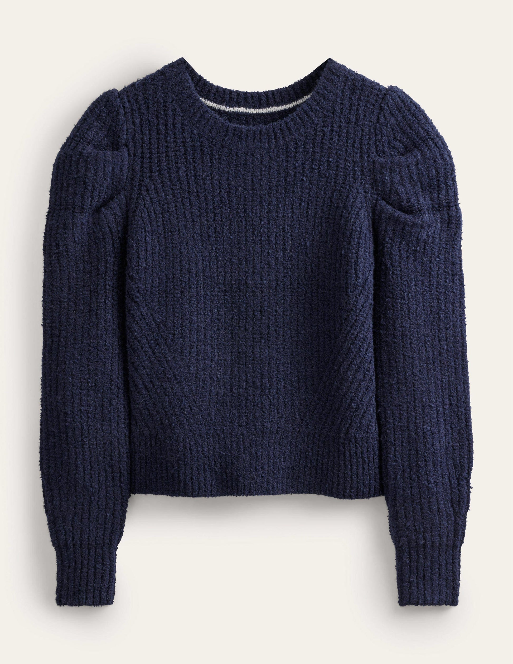 Engineered Rib Pleat Jumper-Navy-5