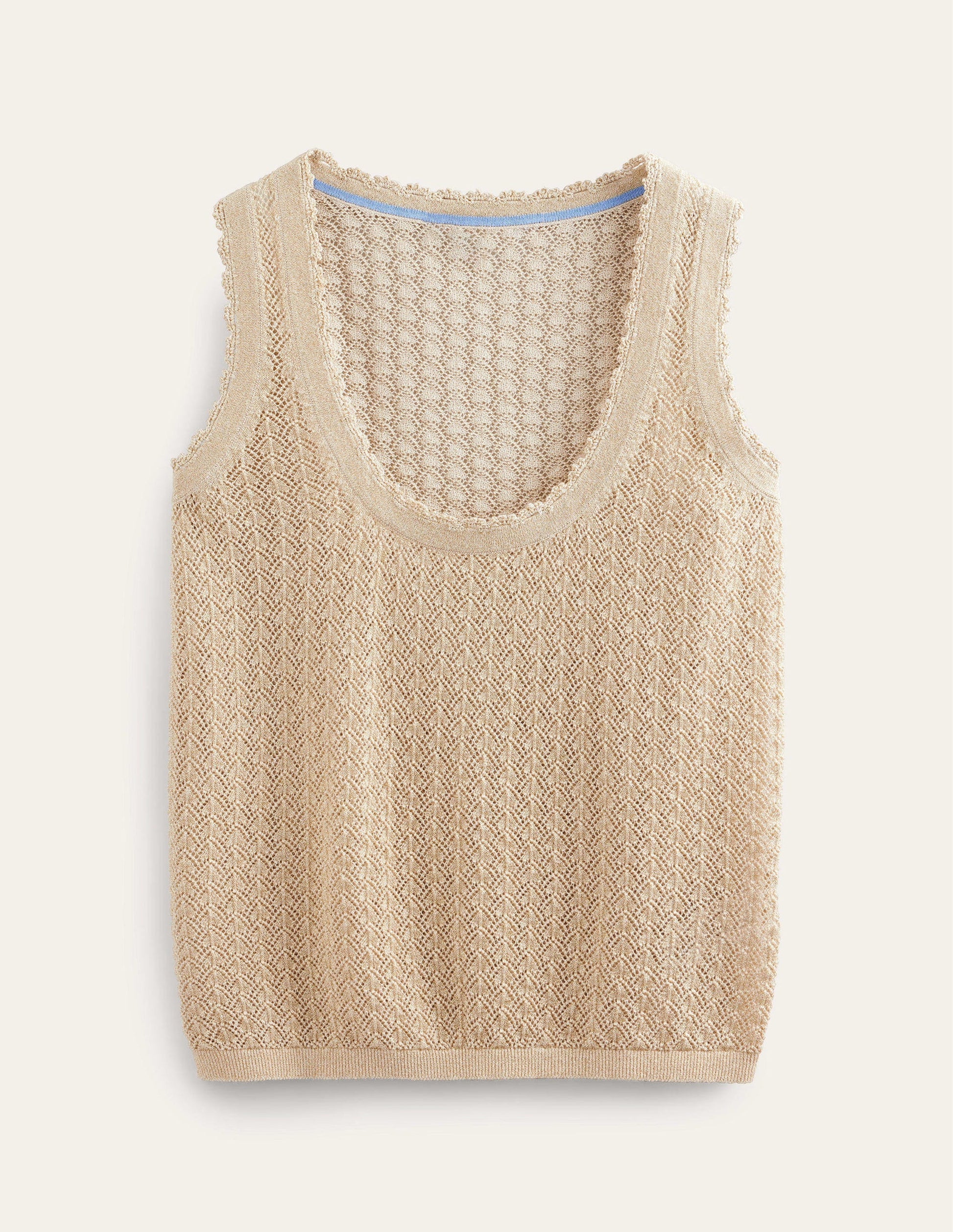 Pointelle Tank-Gold Sparkle-6