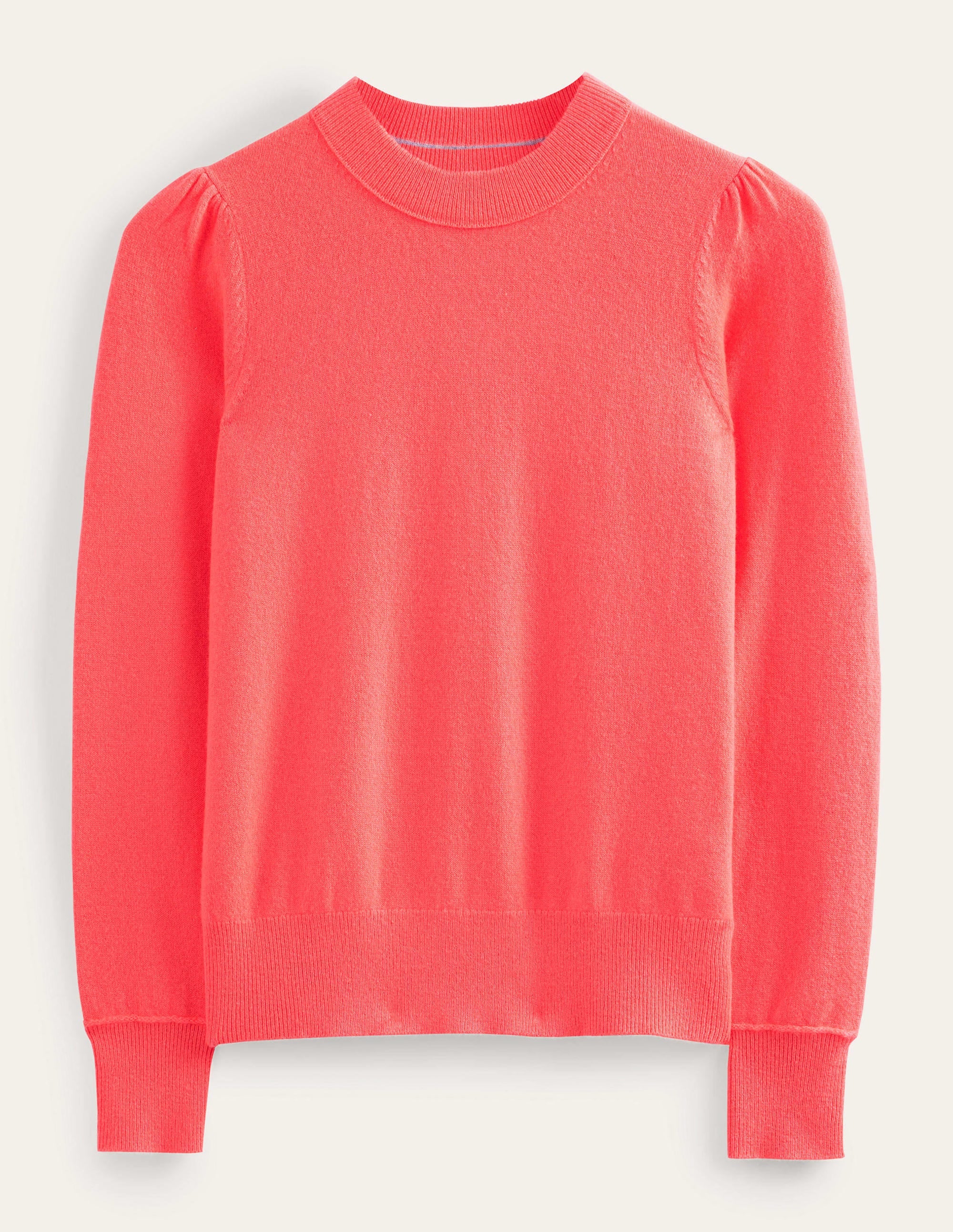 Cashmere Puff Shoulder Jumper-Bright Watermelon - Image 6