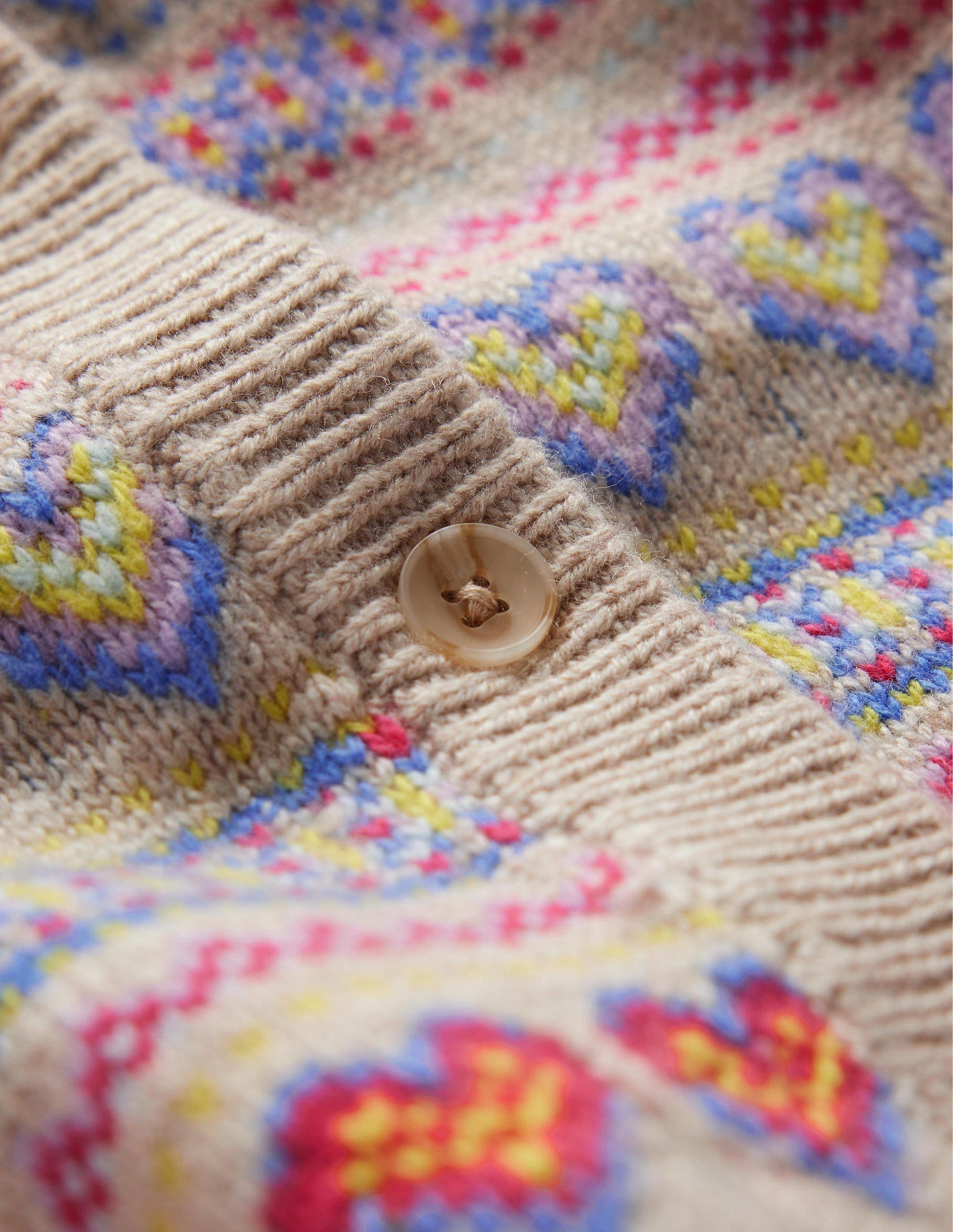 Eliza Heart Fair Isle Cardigan-Chinchilla Melange Fair Isle-6