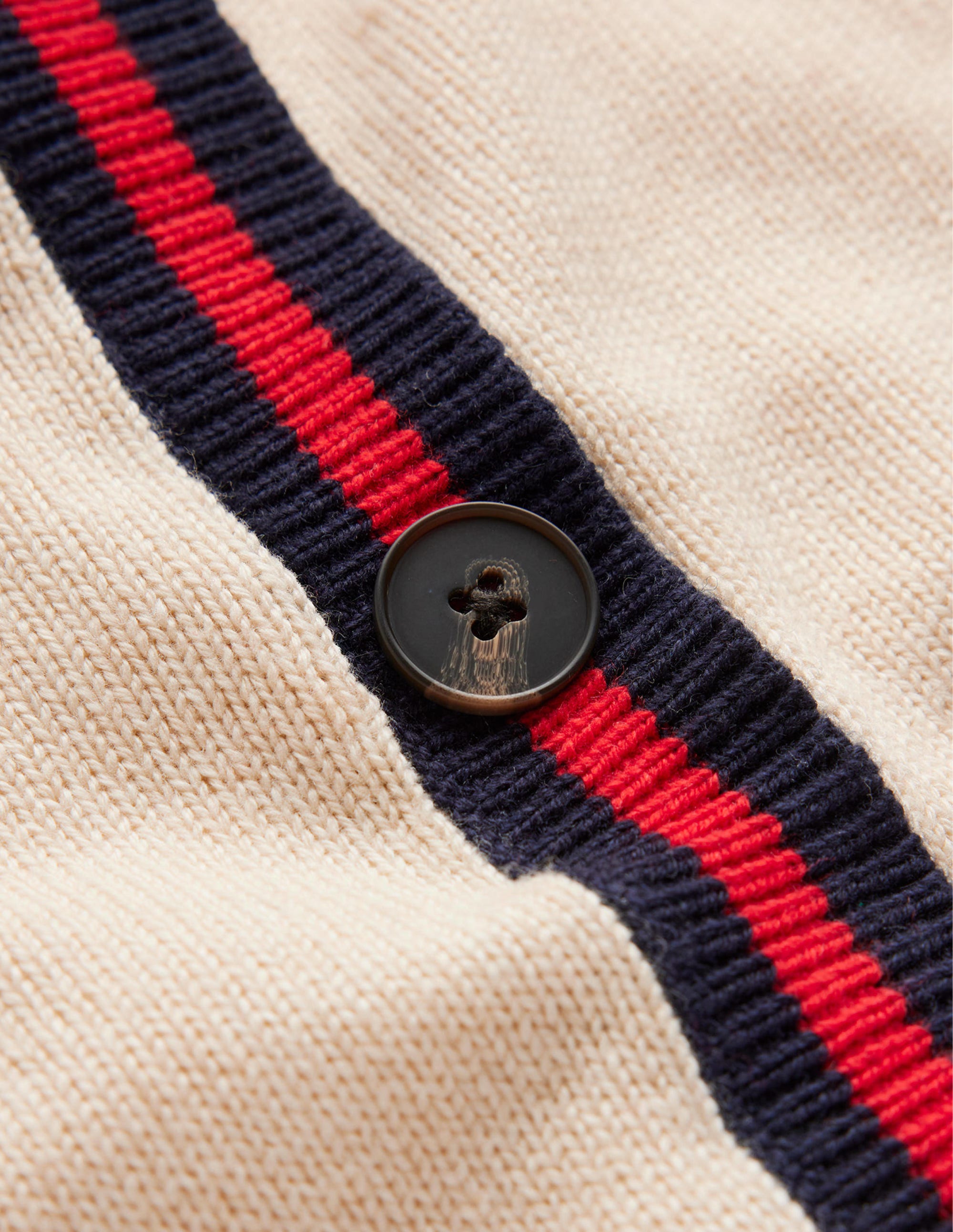 Cecily Button Back Jumper-Warm Ivory, Brand Stripe - Image 6