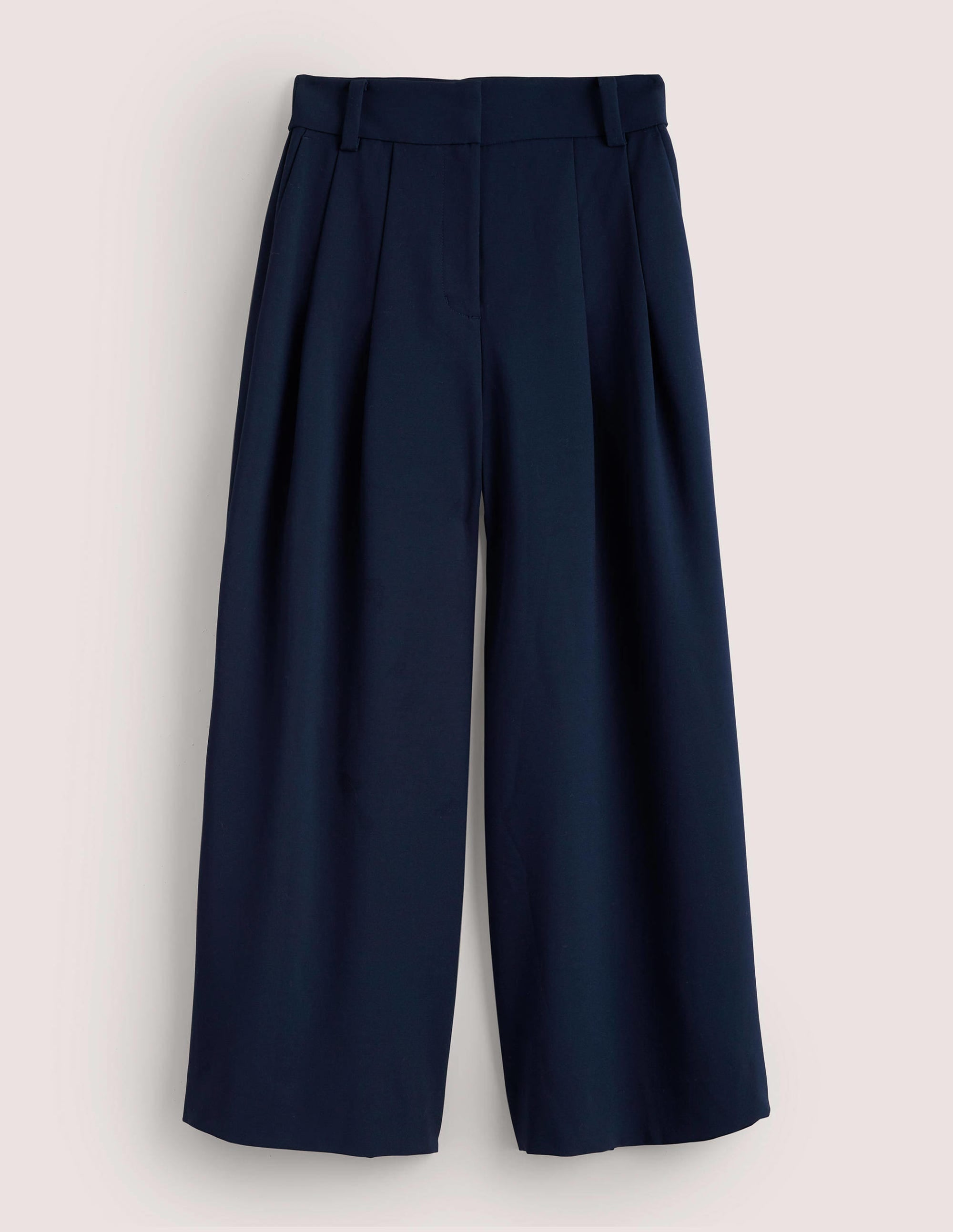 Wide Leg Fluid Culottes-Navy - Image 6