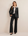 Bi-Stretch Tapered Trousers-Black