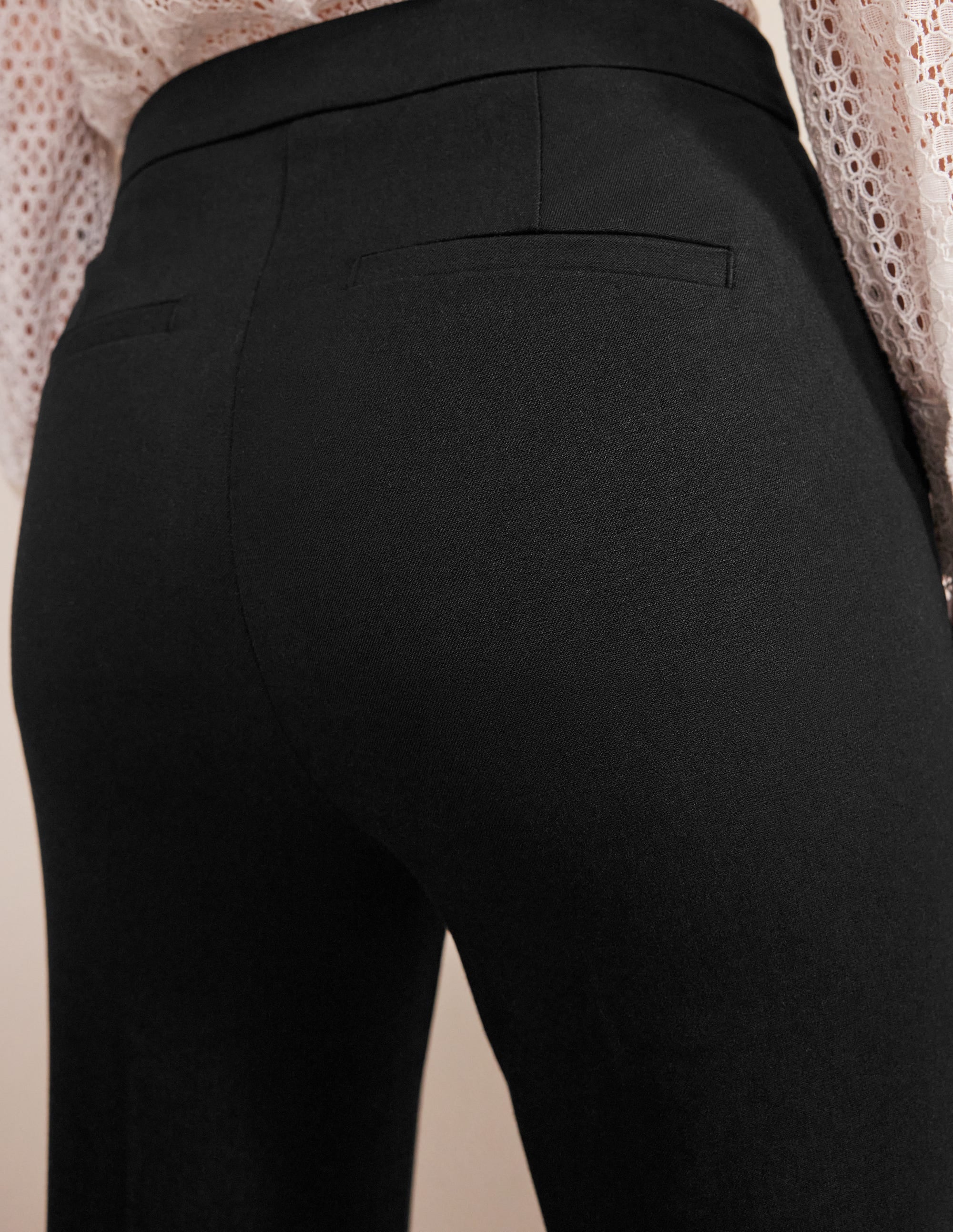 Bi-Stretch Tapered Trousers-Black - Image 2