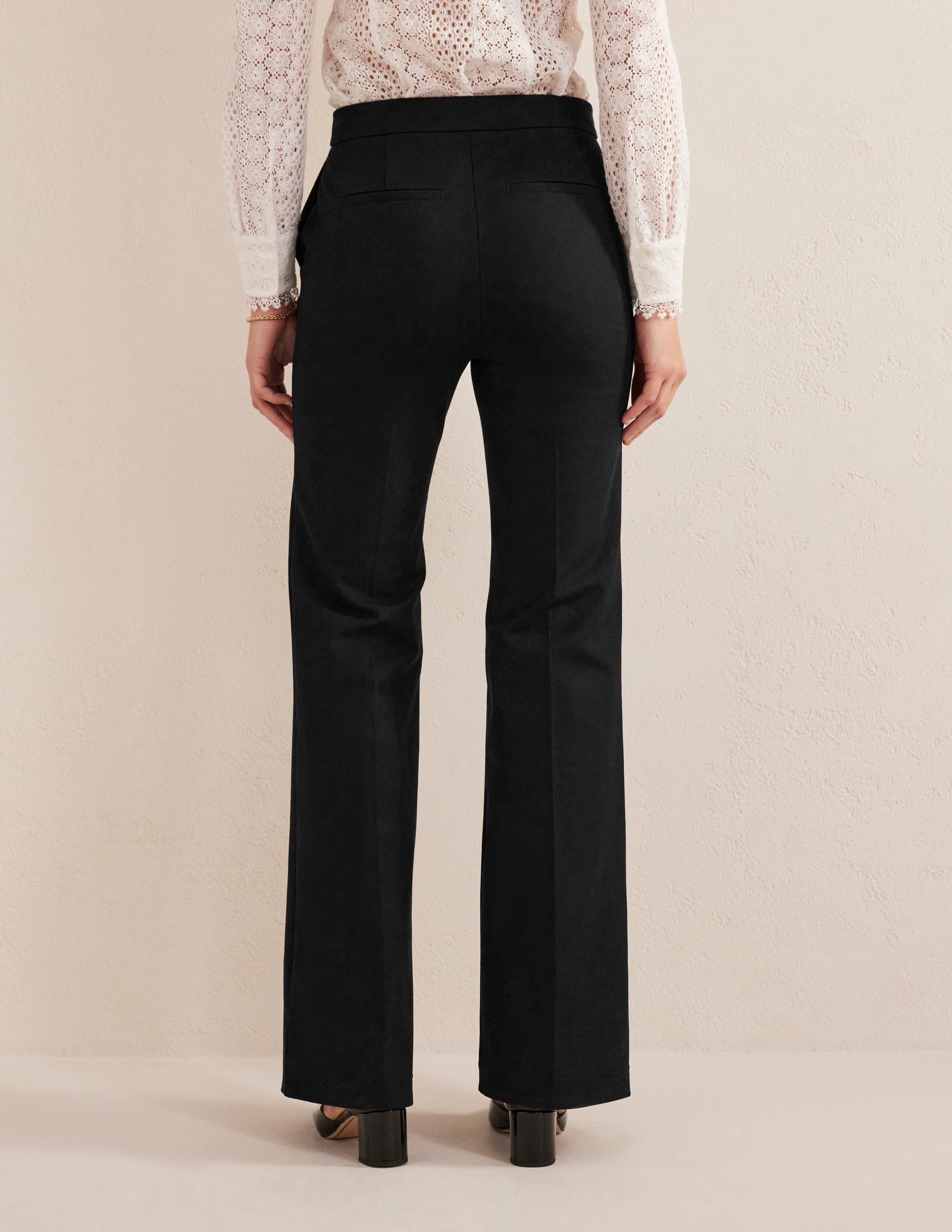 Bi-Stretch Tapered Trousers-Black - Image 3