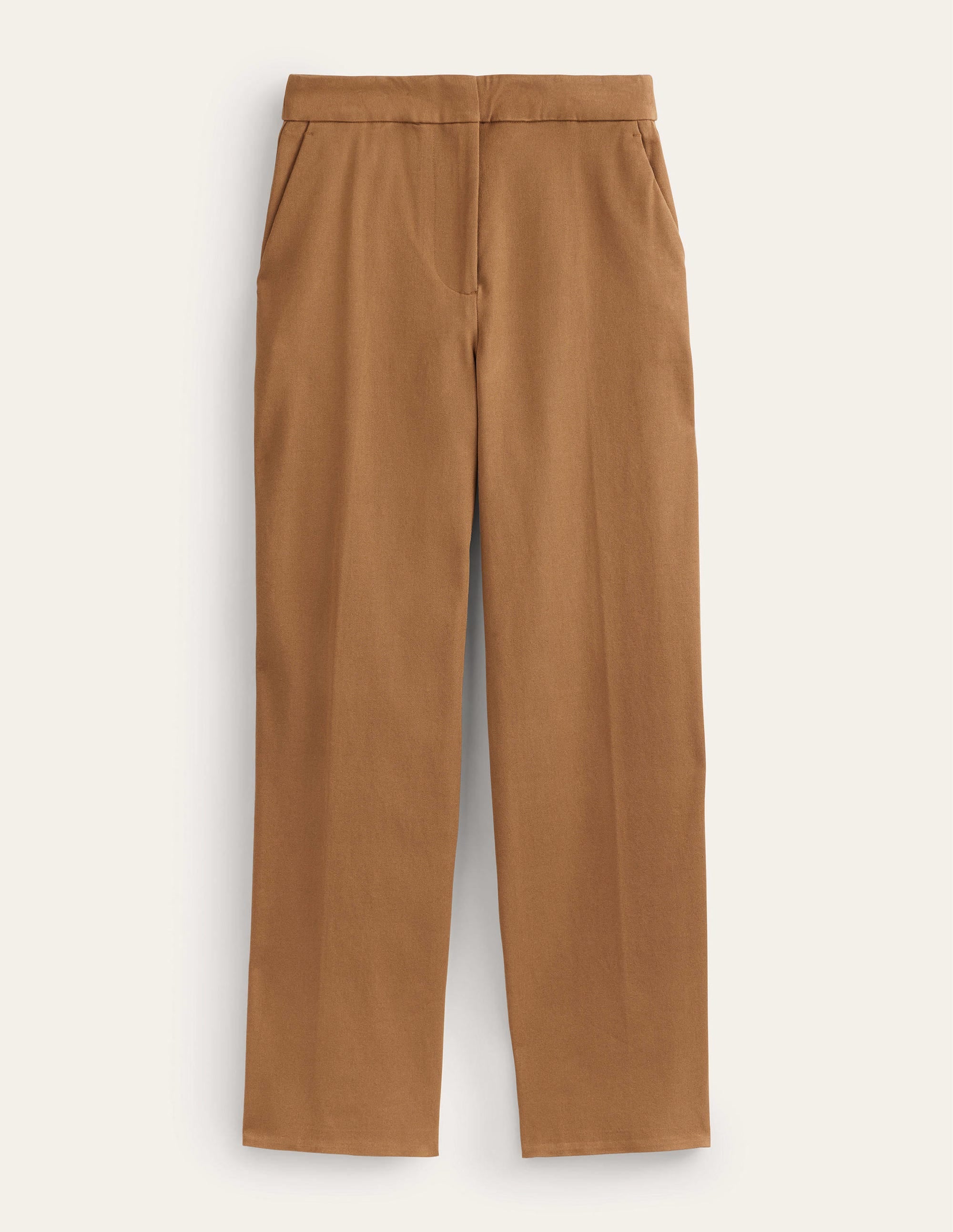 Bi-Stretch Tapered Trousers-Caramel Cream - Image 10
