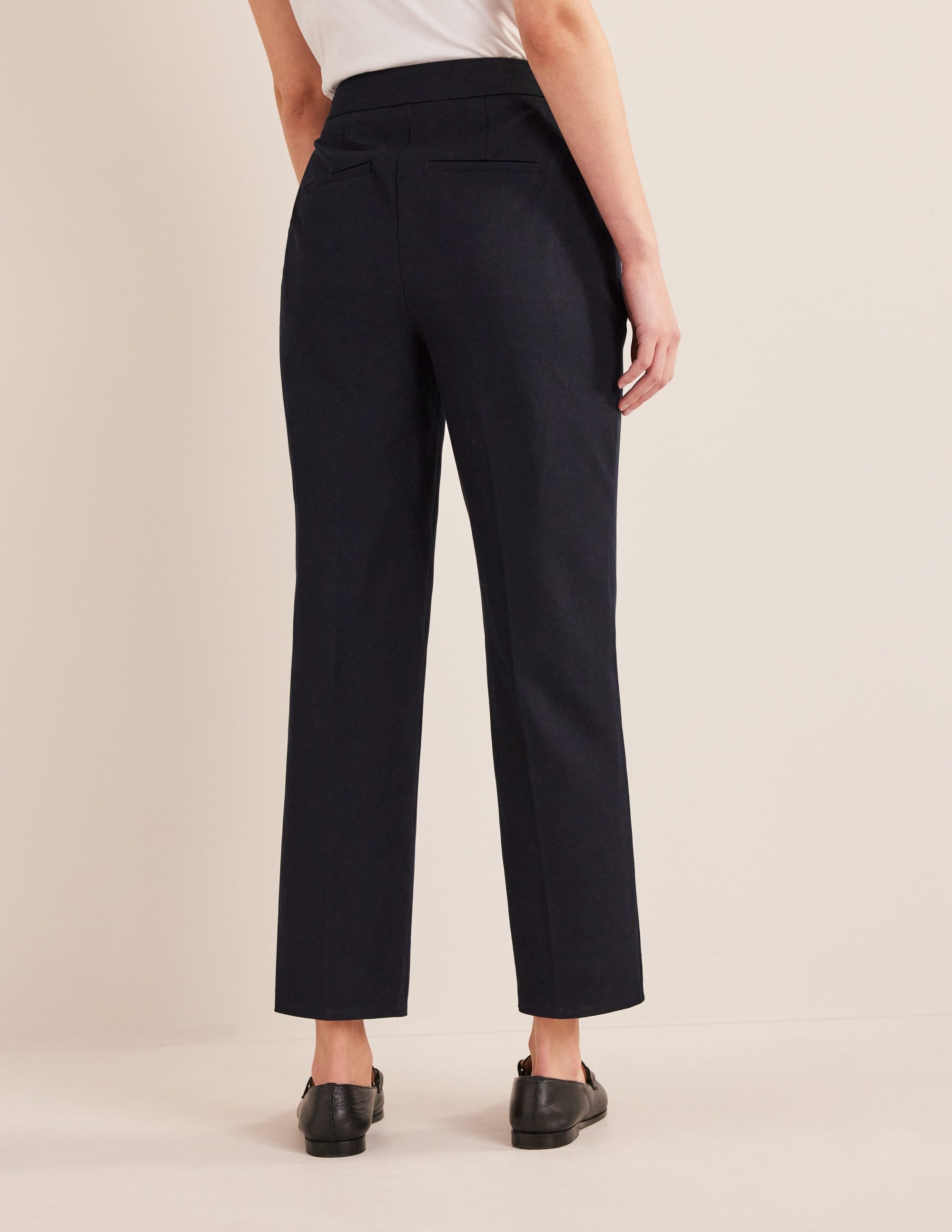 Bi-Stretch Tapered Trousers-Navy - Image 3