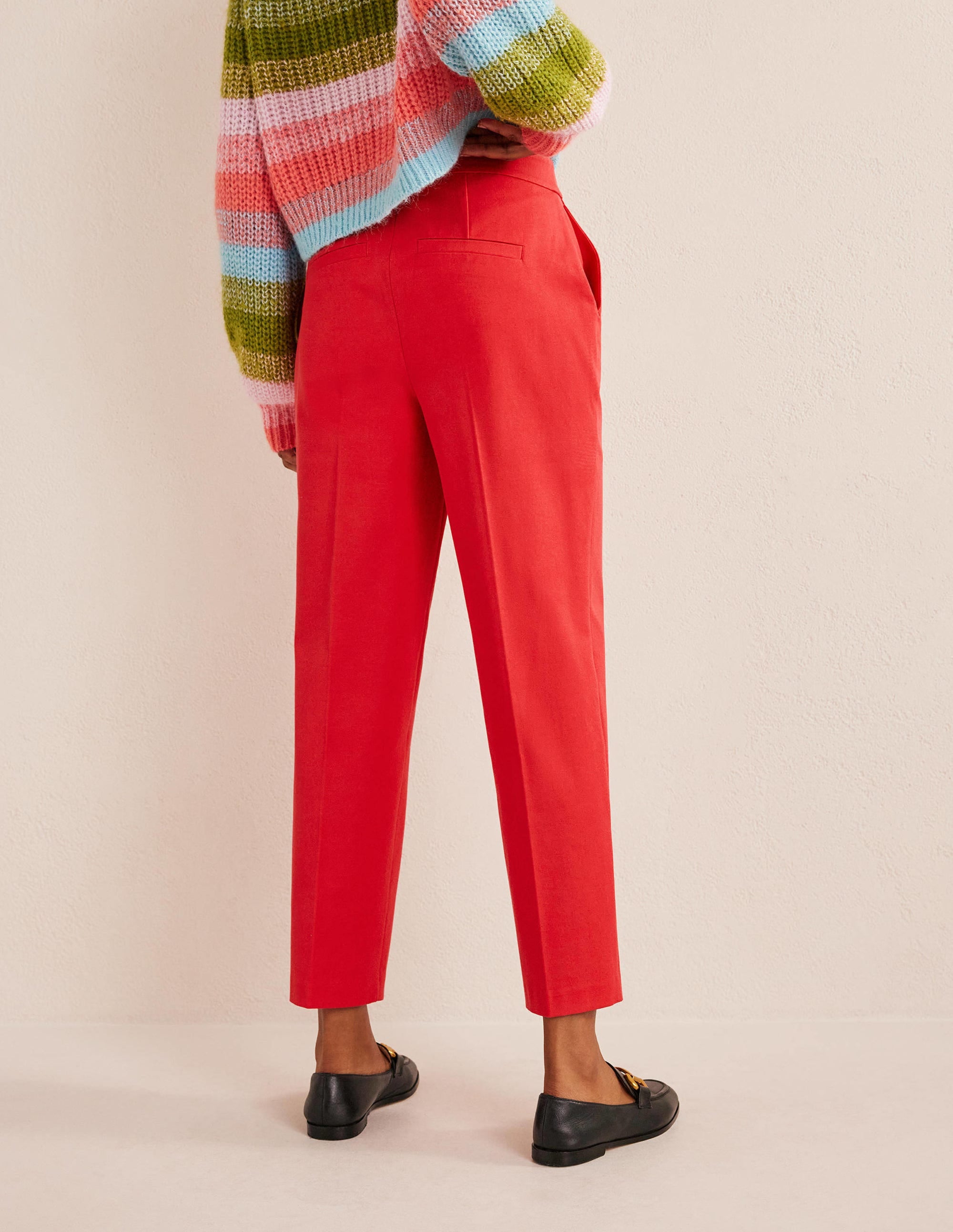 Bi-Stretch Tapered Trousers-Camellia - Image 3