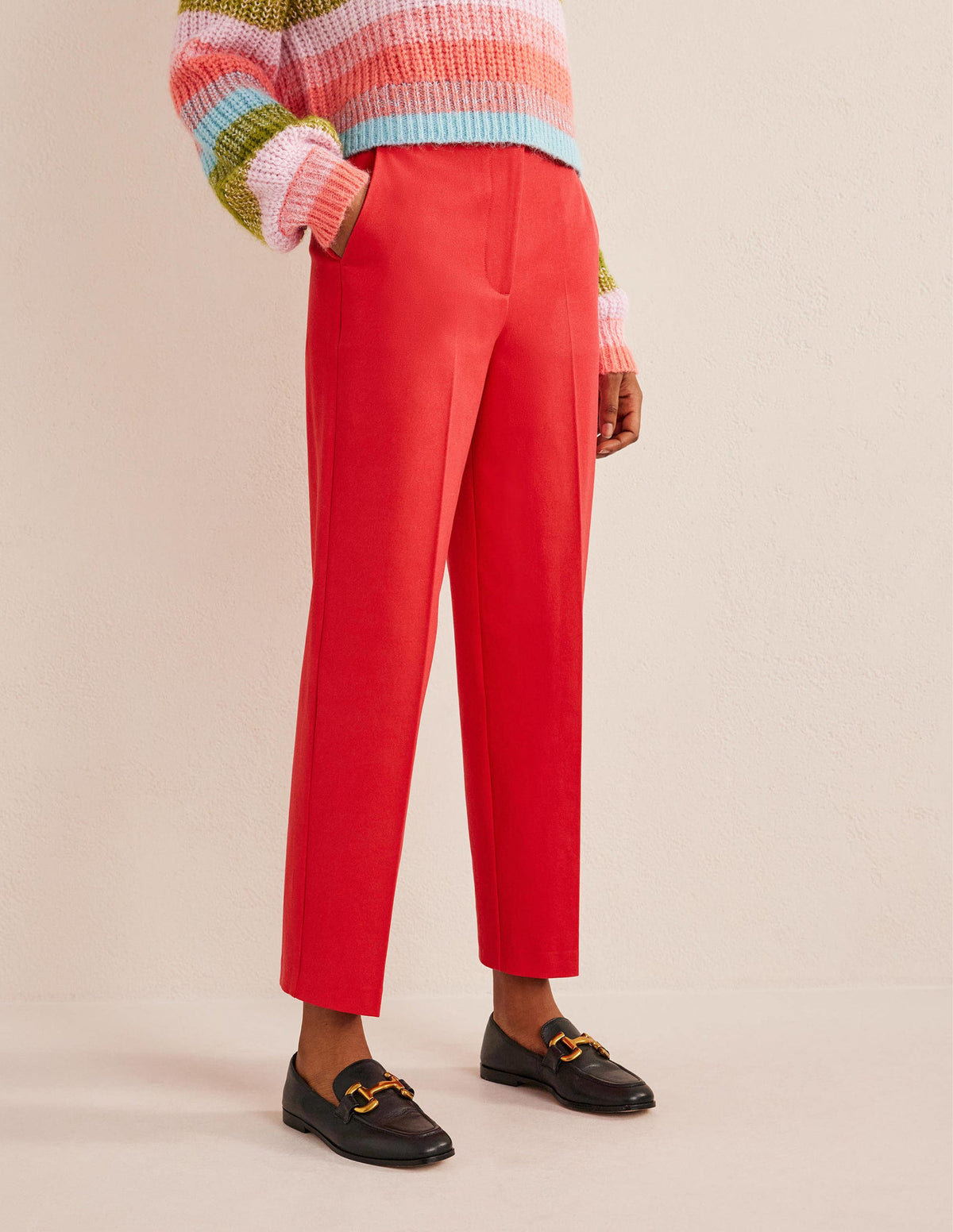 Bi-Stretch Tapered Trousers-Camellia - Image 4