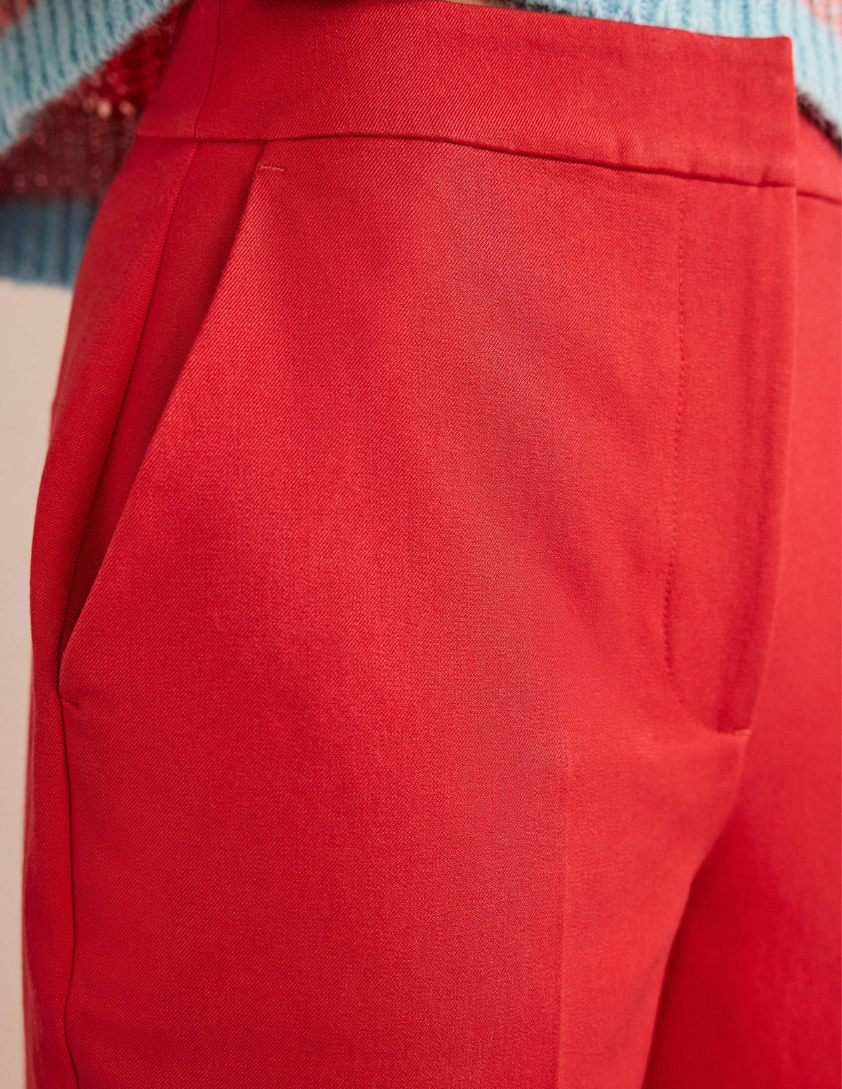 Bi-Stretch Tapered Trousers-Camellia - Image 5