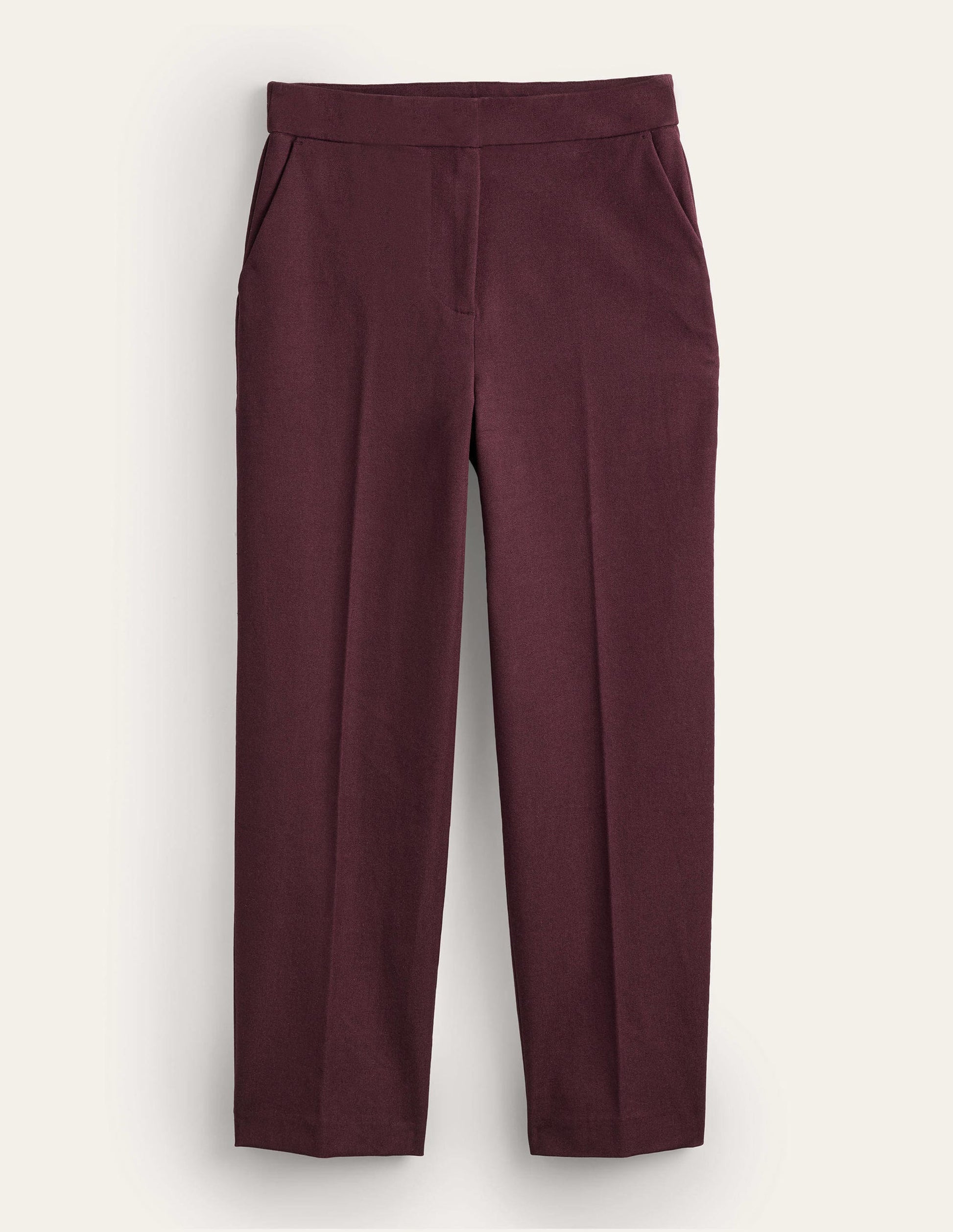 Bi-Stretch Tapered Trousers-Marroon-6