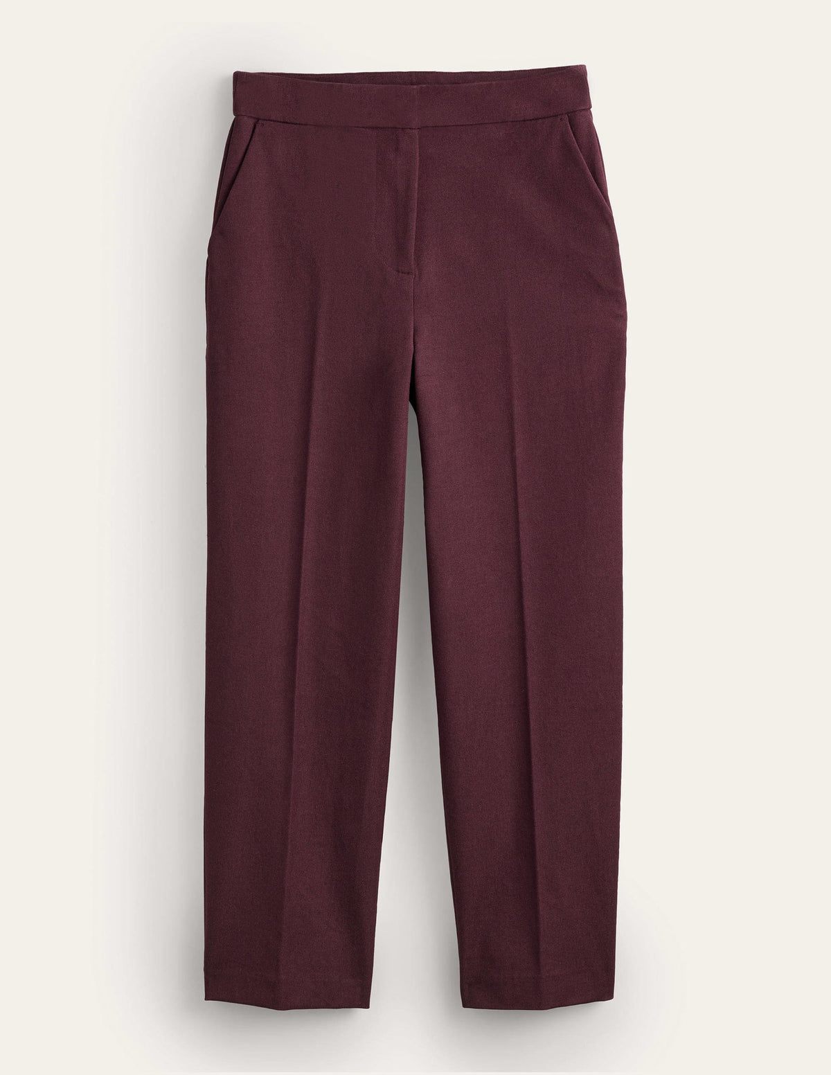 Bi-Stretch Tapered Trousers-Marroon - Image 6