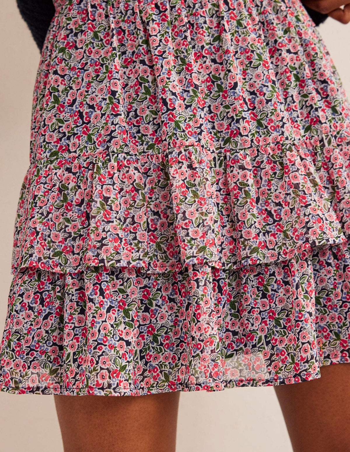 Ruffle Mini Skirt-Multi, Petal Toile-2