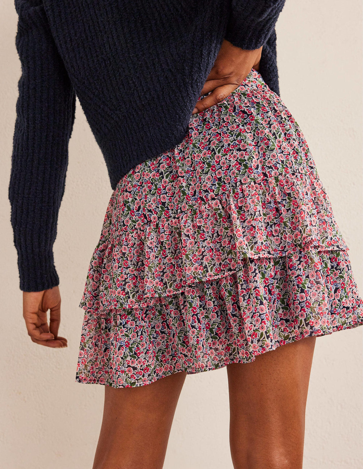 Ruffle Mini Skirt-Multi, Petal Toile - Image 3