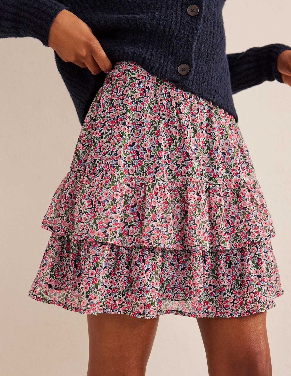 Ruffle Mini Skirt-Multi, Petal Toile-4