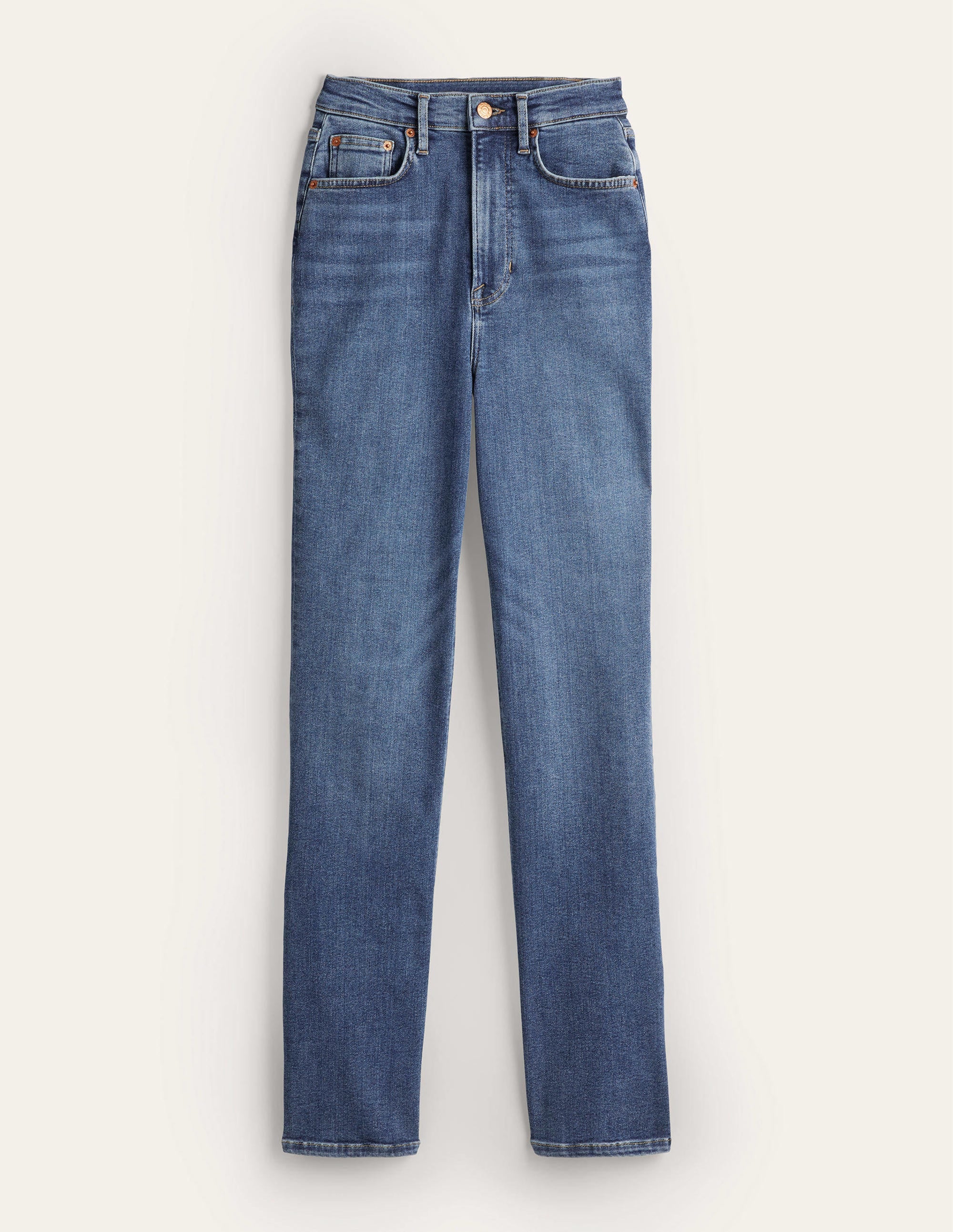 High Rise True Straight Jeans-Mid Vintage - Image 14