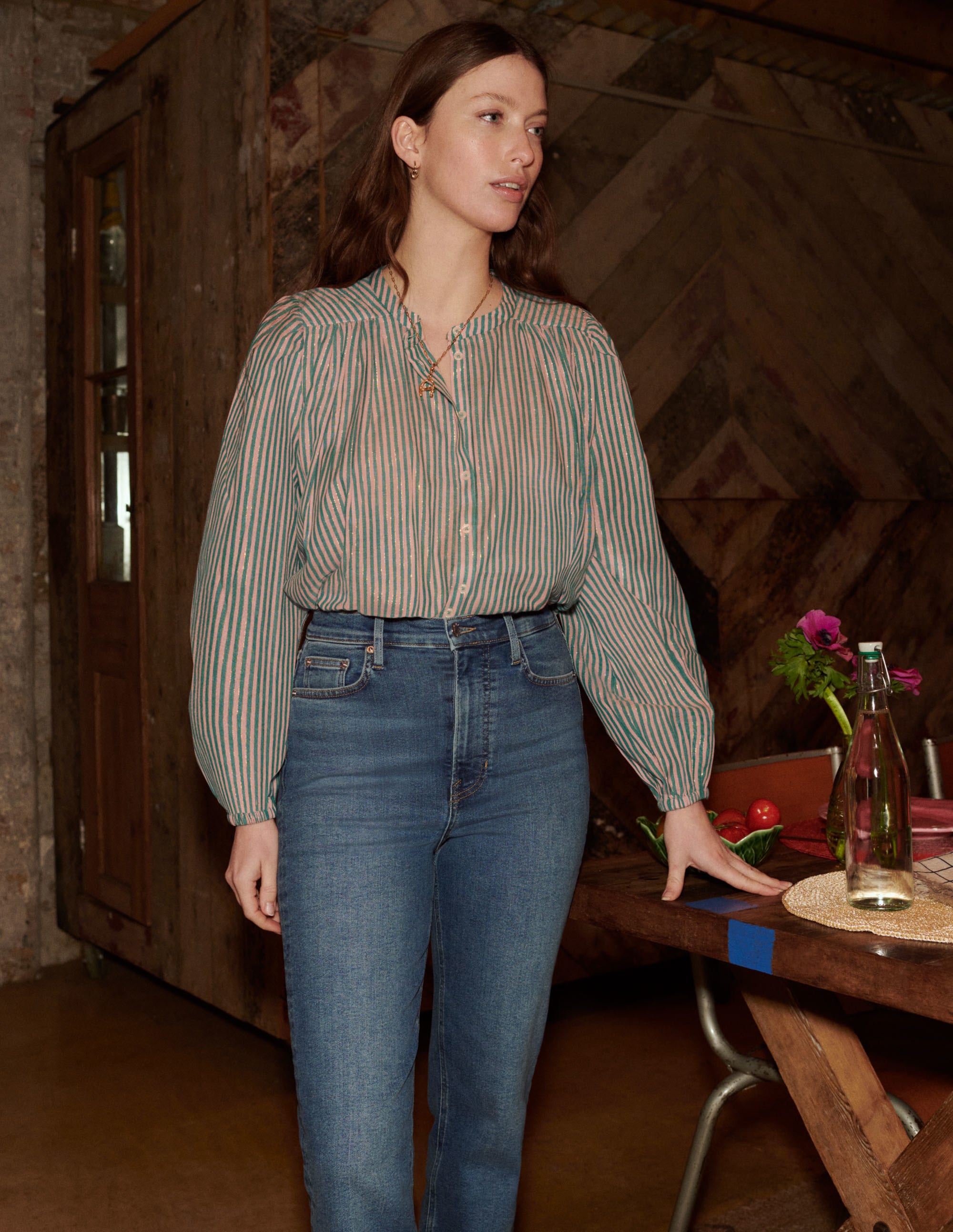 High Rise True Straight Jeans-Mid Vintage - Image 12