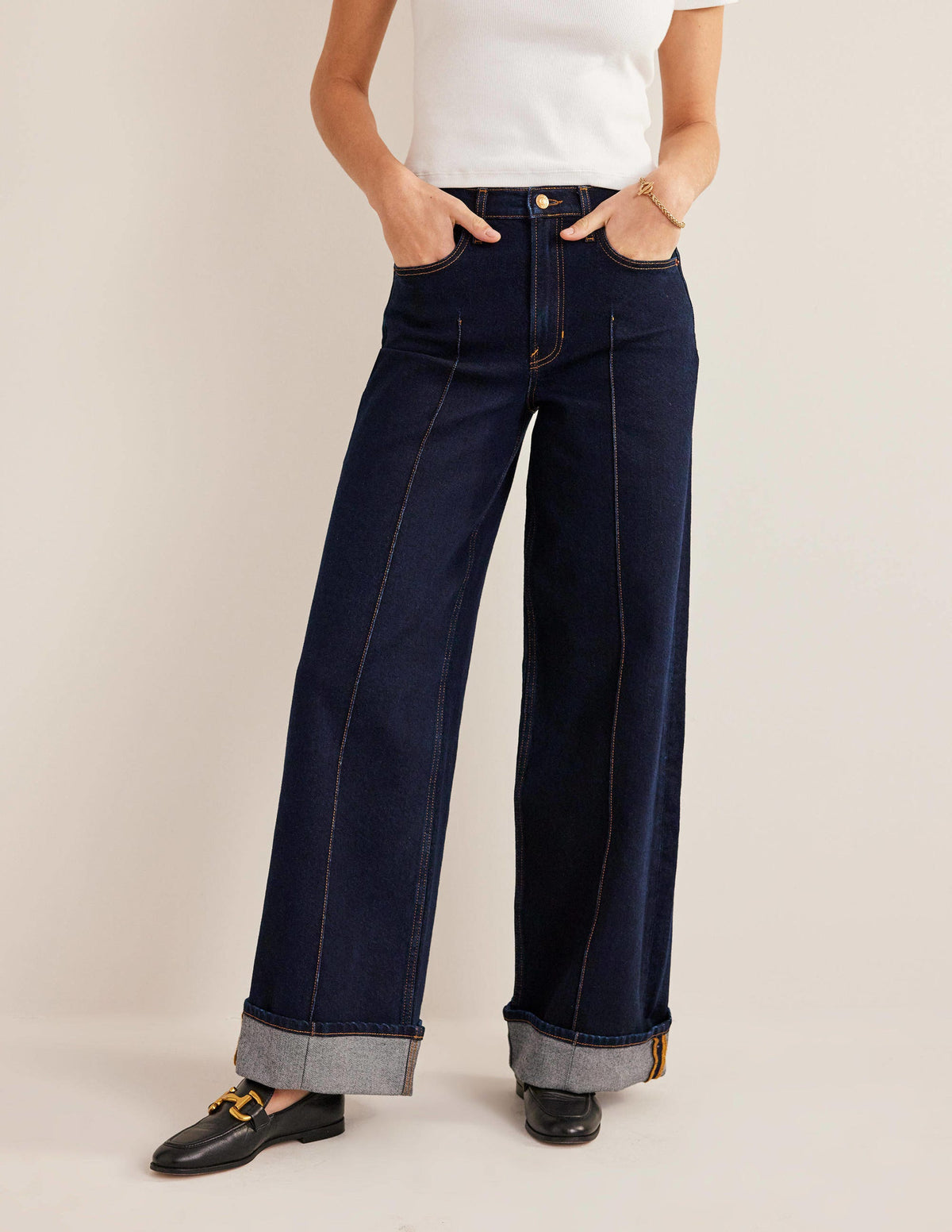 Turn-up Jeans-Indigo - Image 4