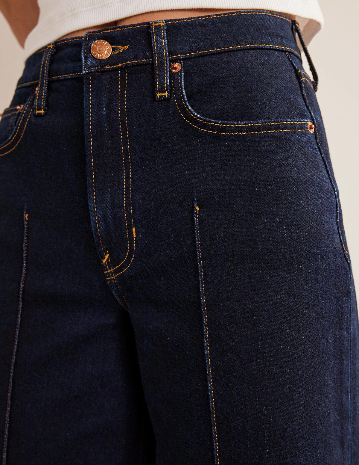 Turn-up Jeans-Indigo - Image 5