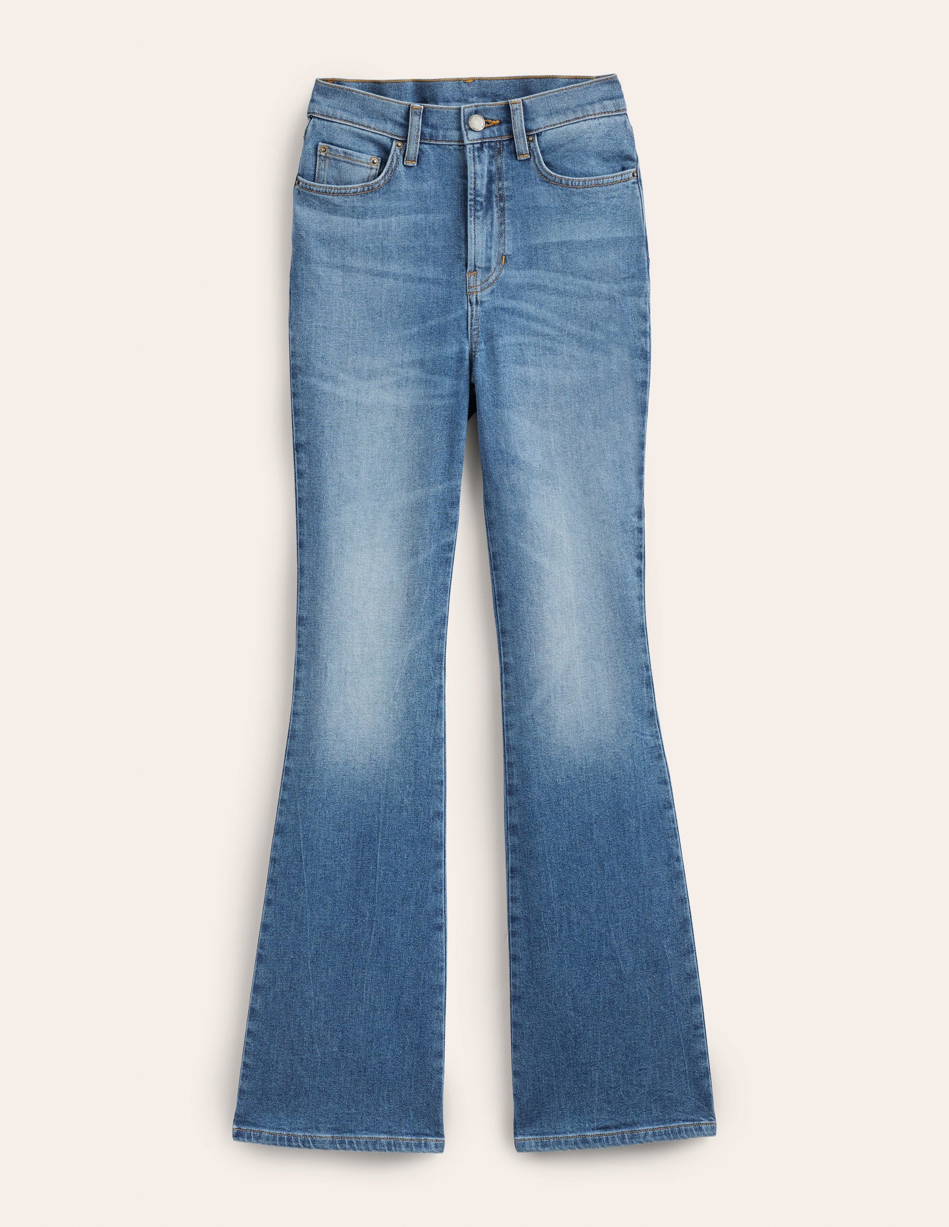 High Rise Flare Jeans-Mid Vintage-7
