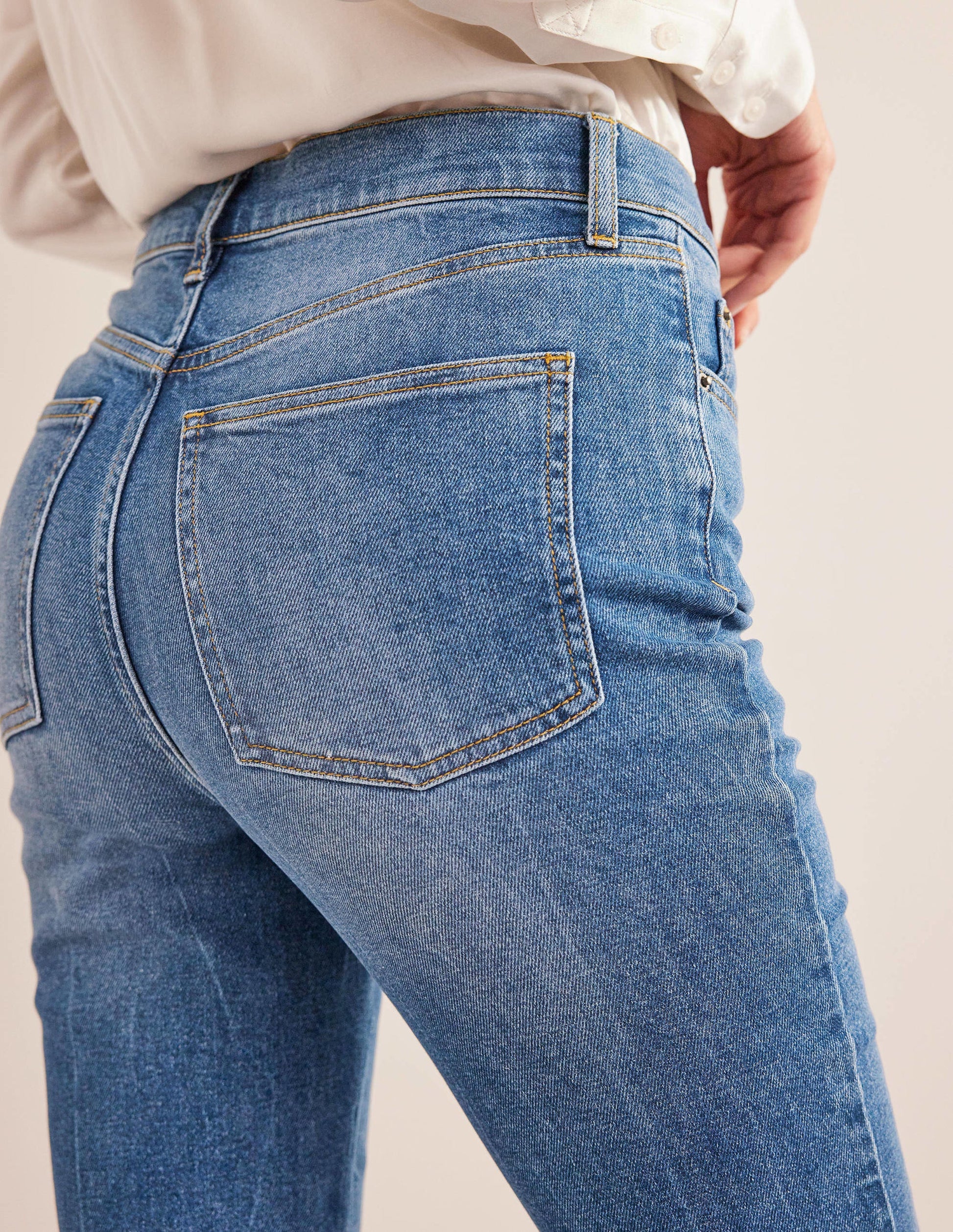 High Rise Flare Jeans-Mid Vintage-2