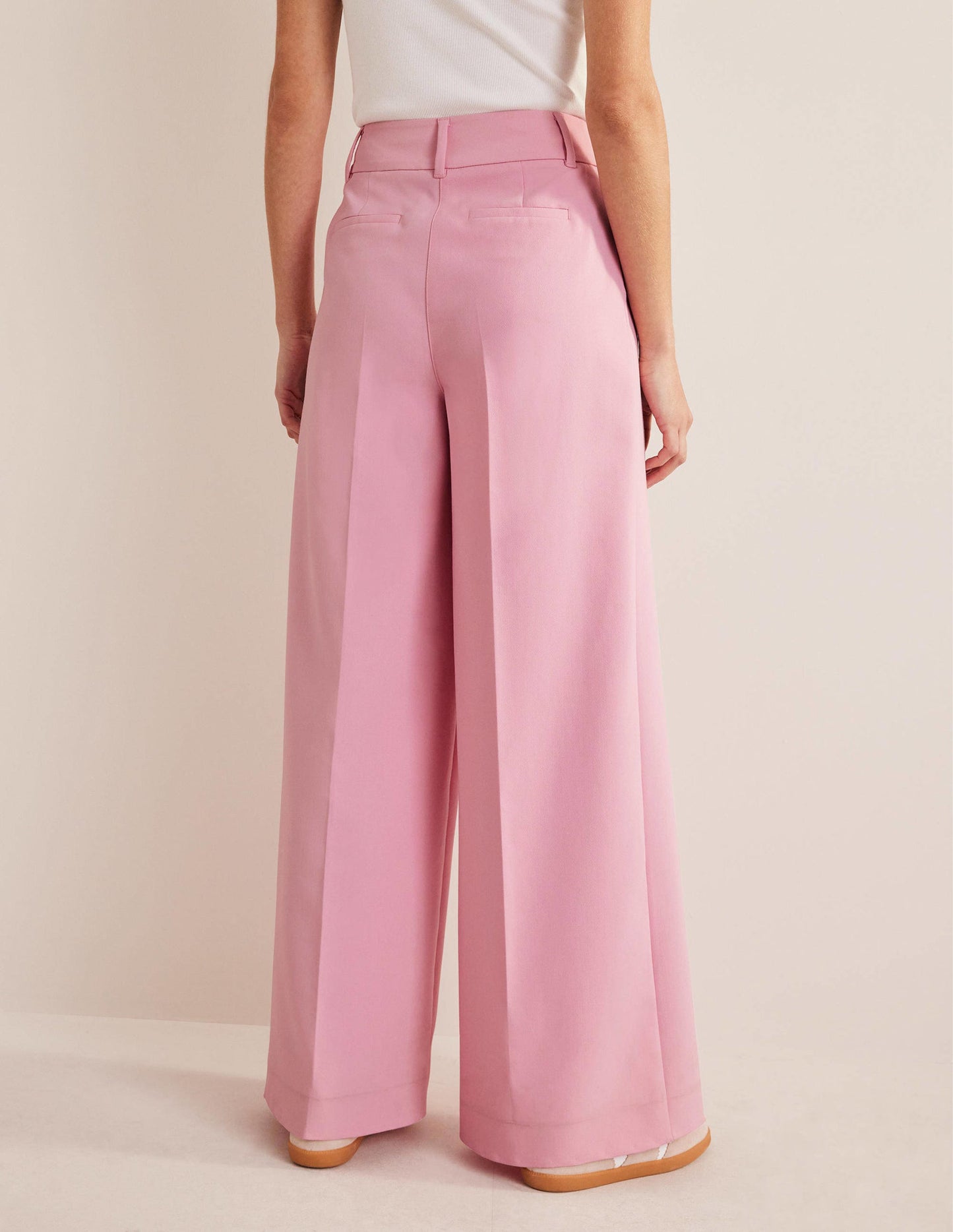 High Rise Wide Leg Trousers-PInk