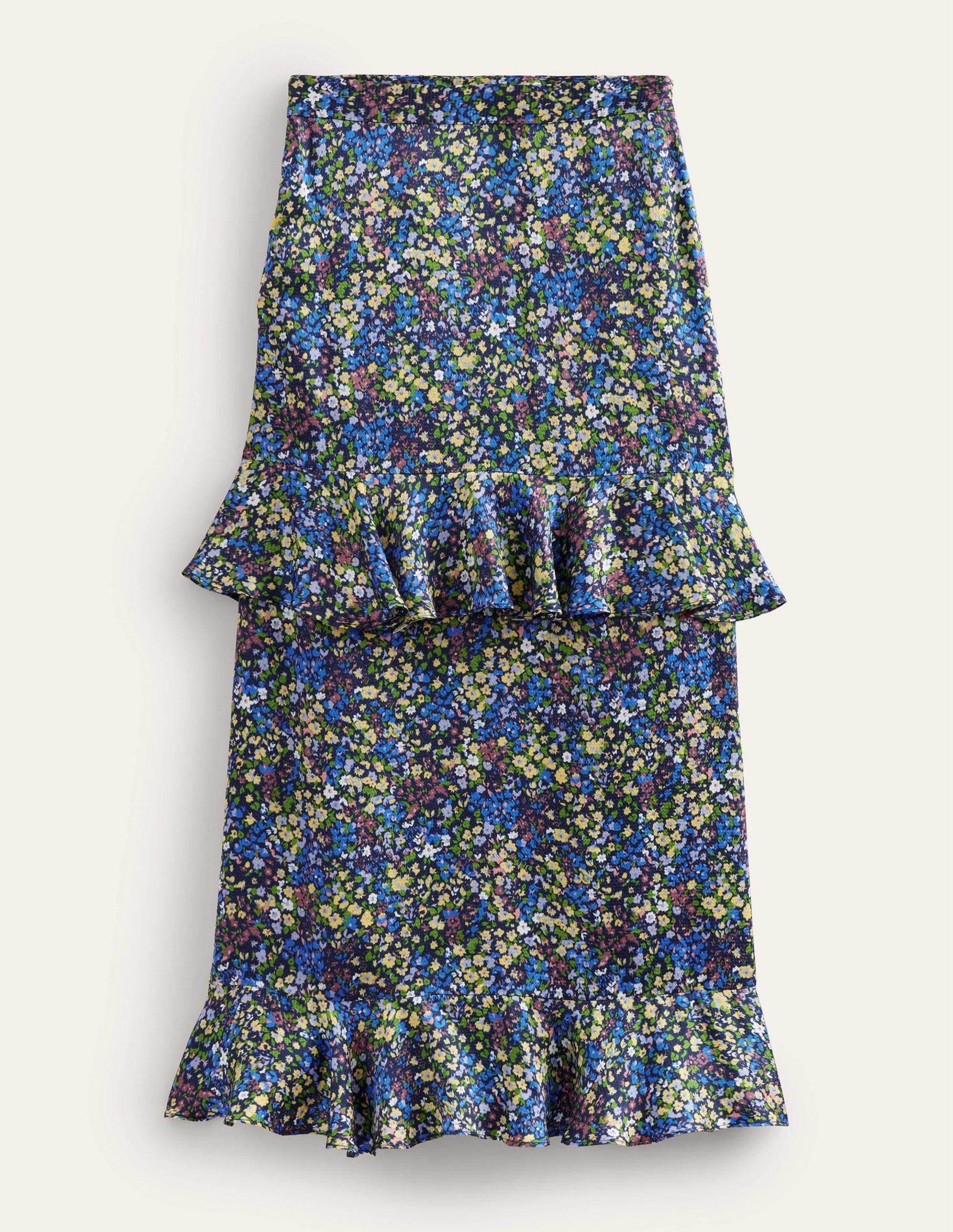 Satin Ruffle Midi Skirt-Nebulas Blue, Gatdenia Petal-6