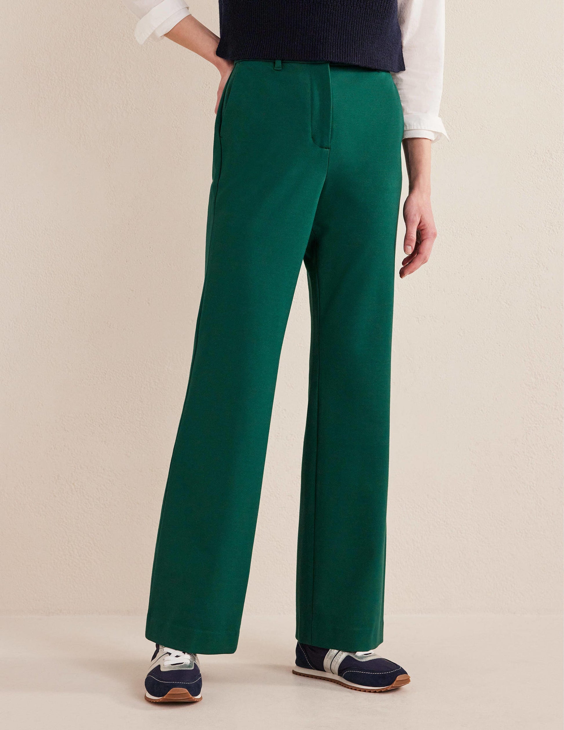 Hampshire Flared Trousers-Emerald Night-4