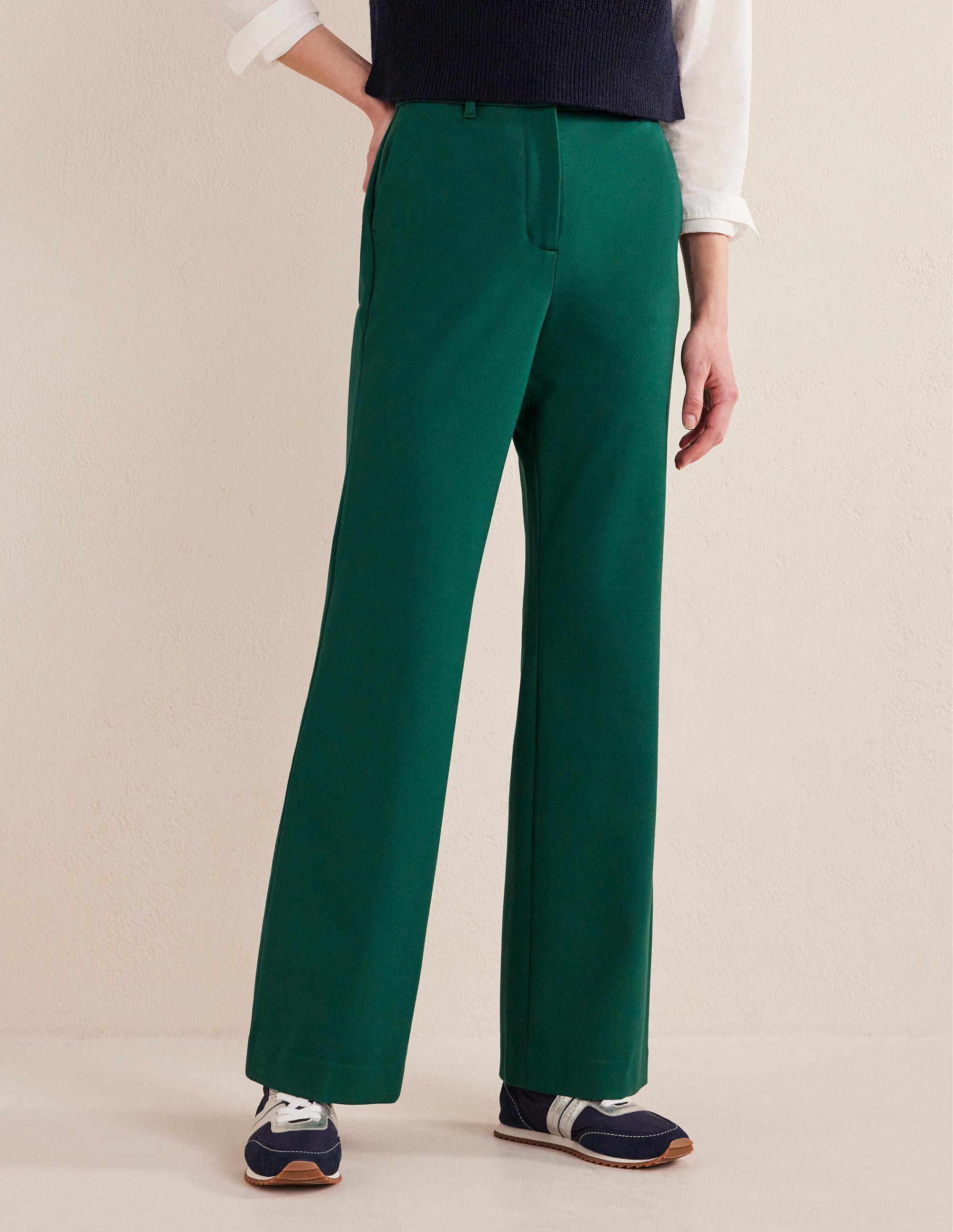 Hampshire Flared Trousers-Emerald Night - Image 4