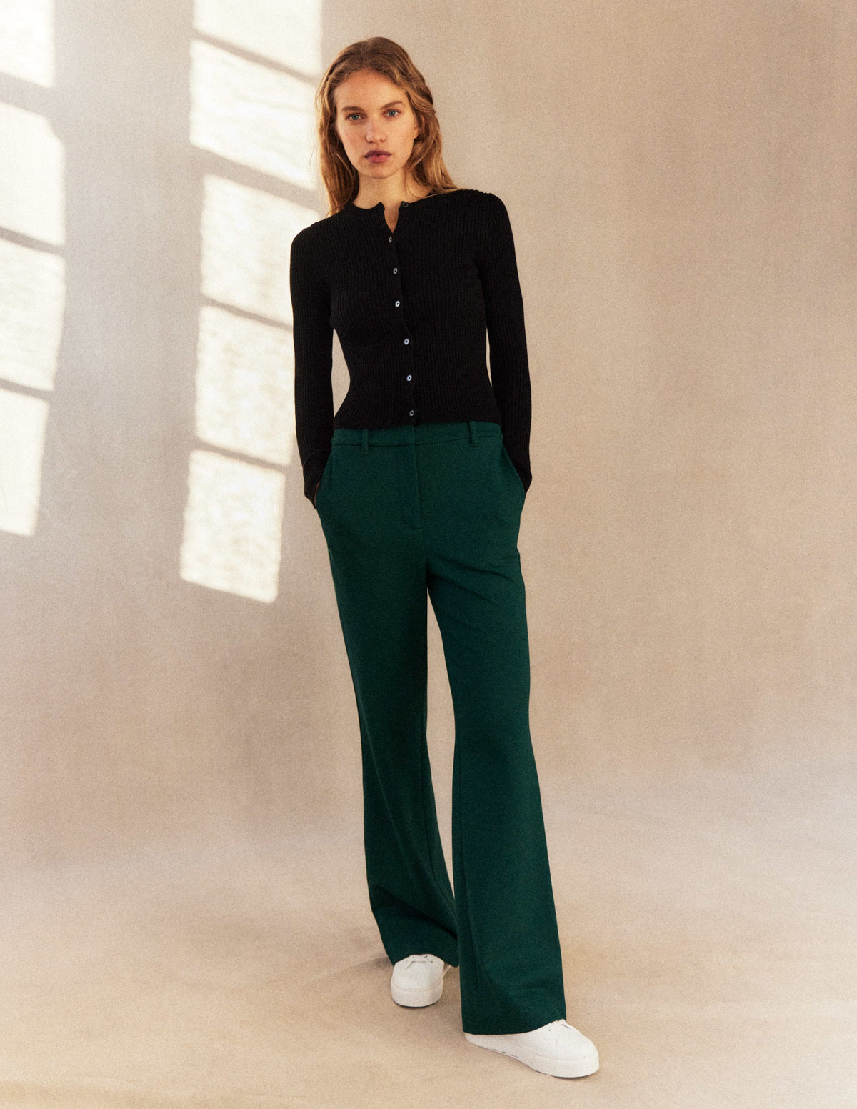 Hampshire Flared Trousers-Emerald Night - Image 6