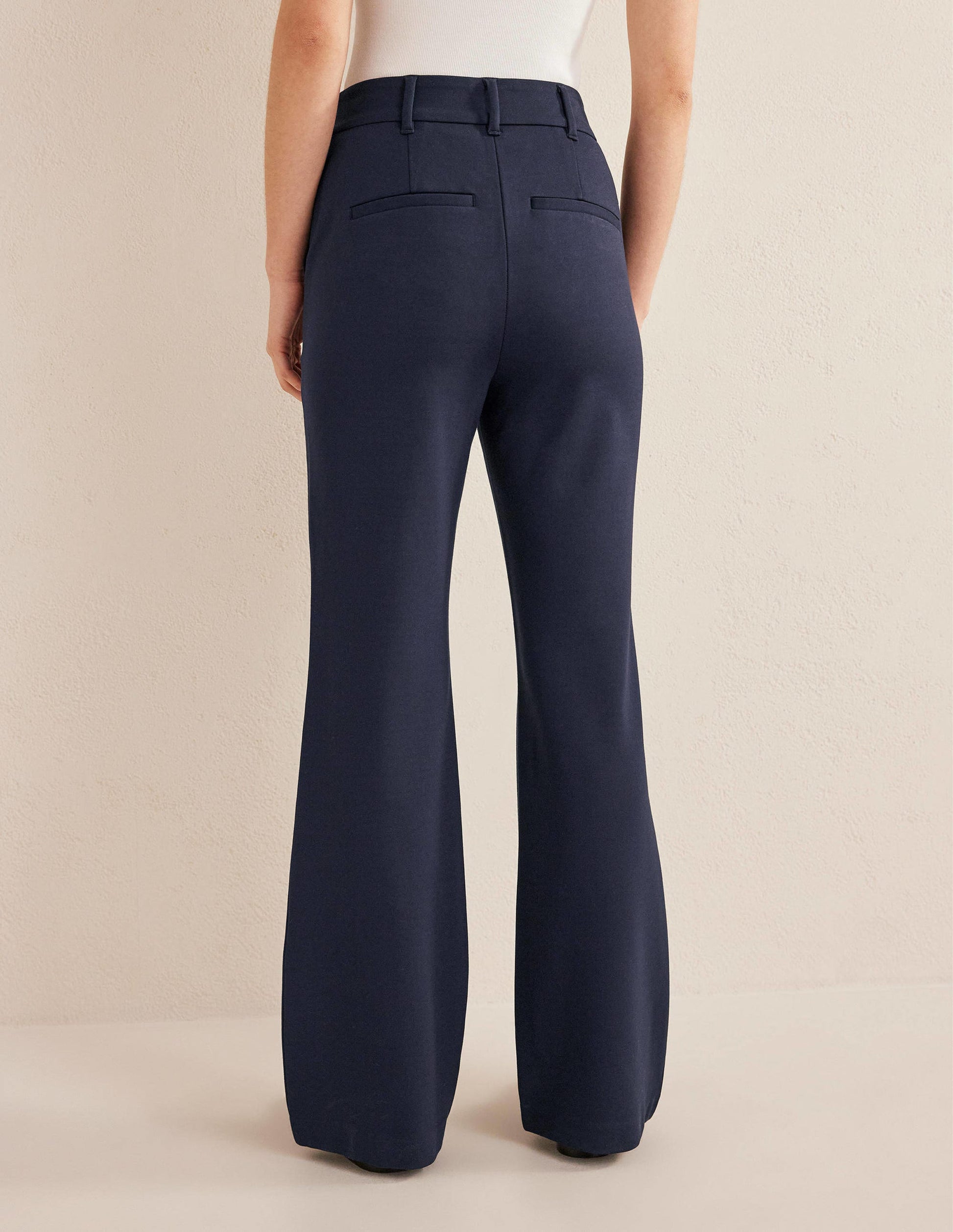 Hampshire Flared Trousers-Navy-3