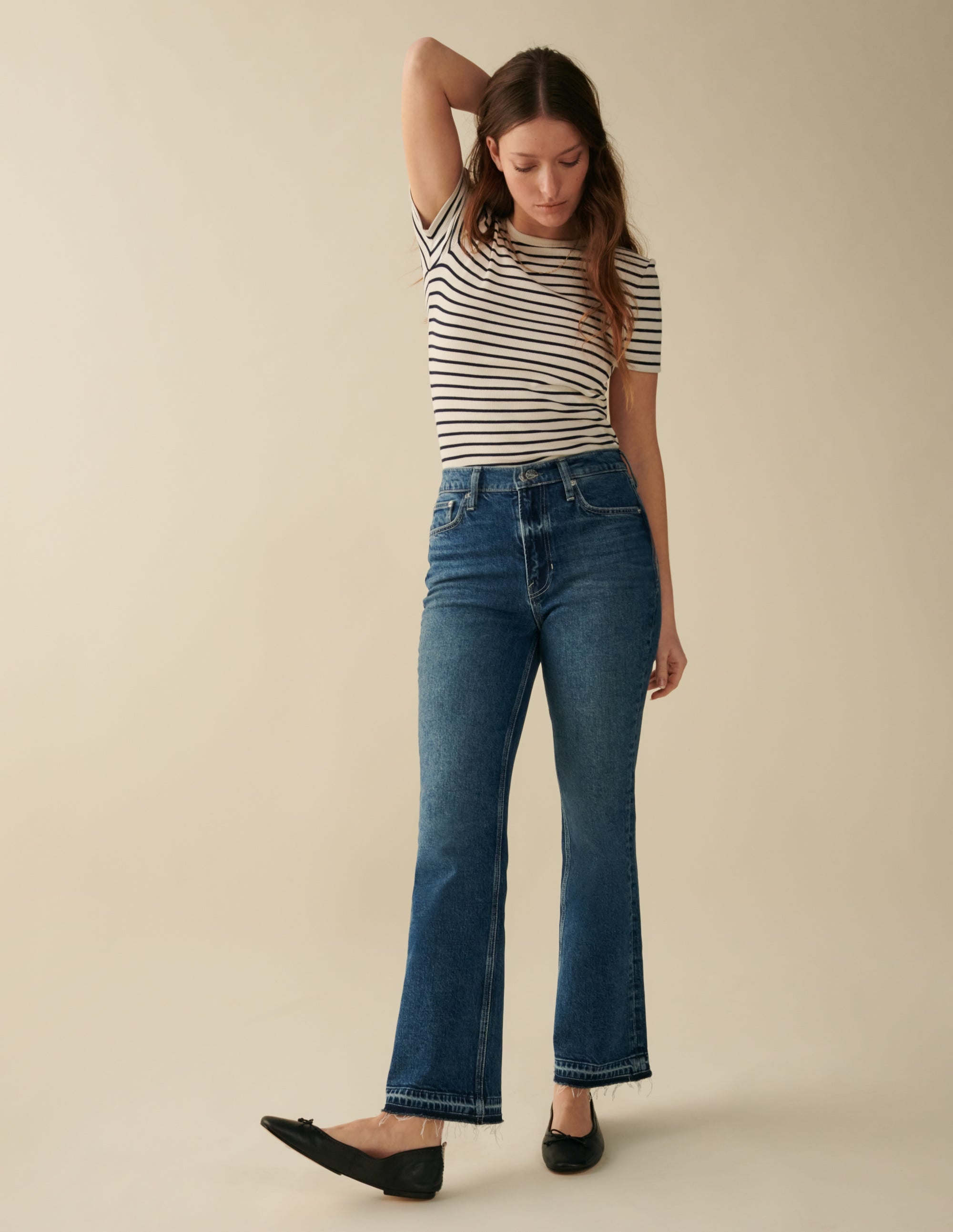 Mid Rise Baby Kick Jeans-Mid Vintage - Image 6