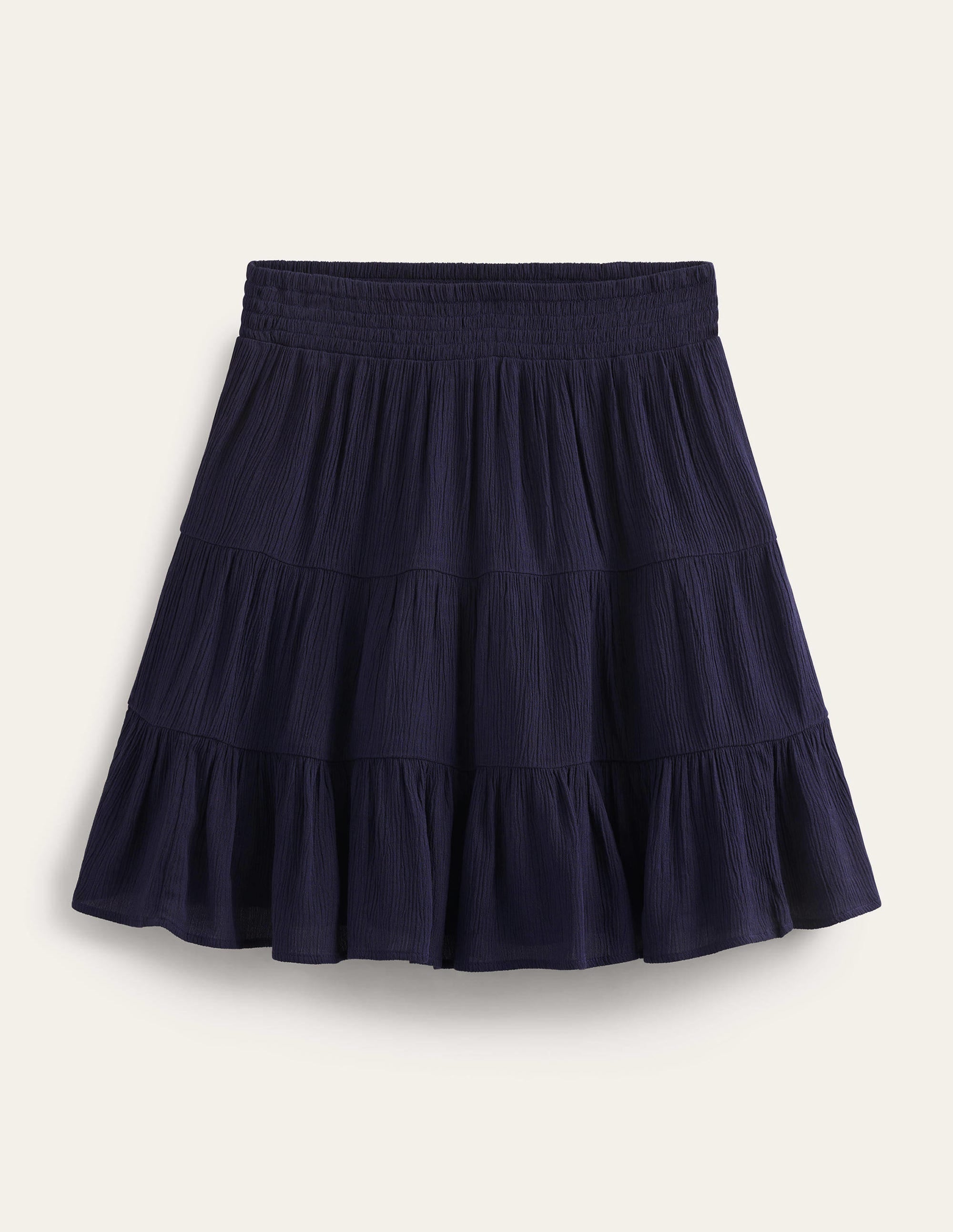 Crinkle Mini Skirt-Navy - Image 5