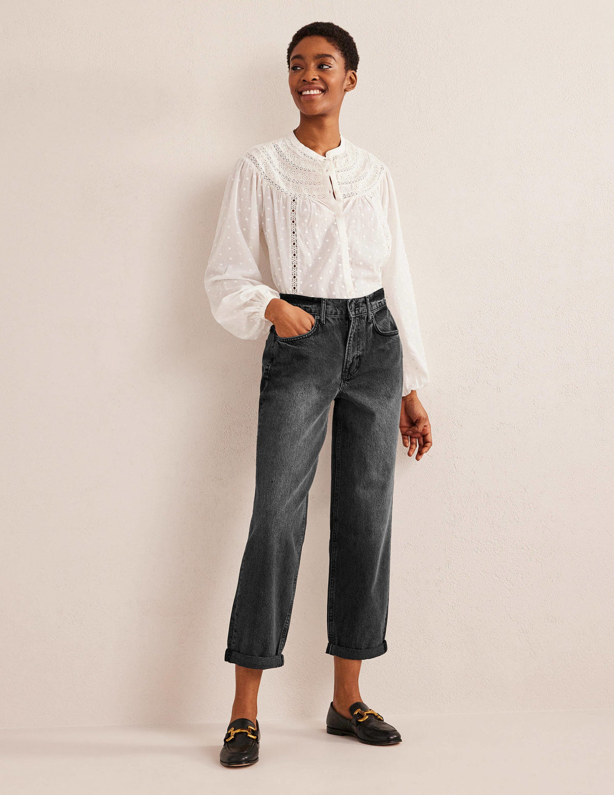Boyfriend Jeans-Black - Image 1