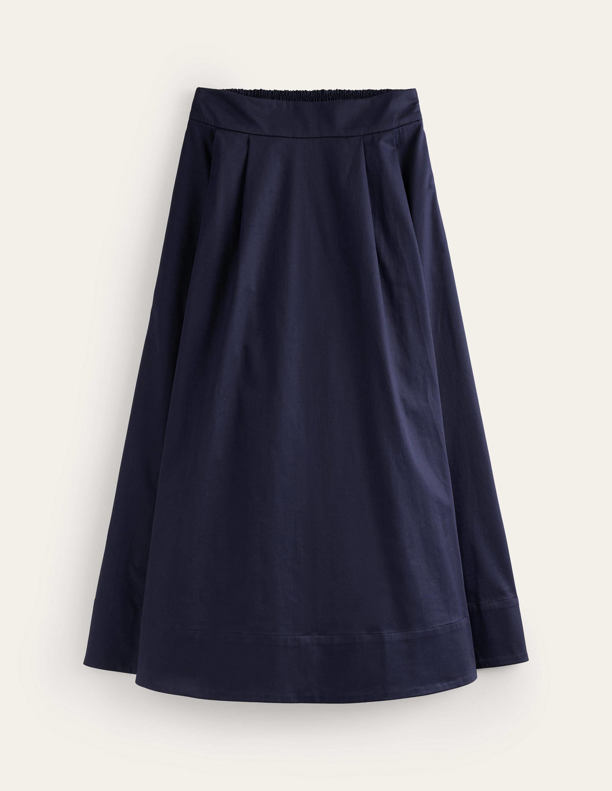 Isabella Cotton Sateen Skirt-Navy - Image 5