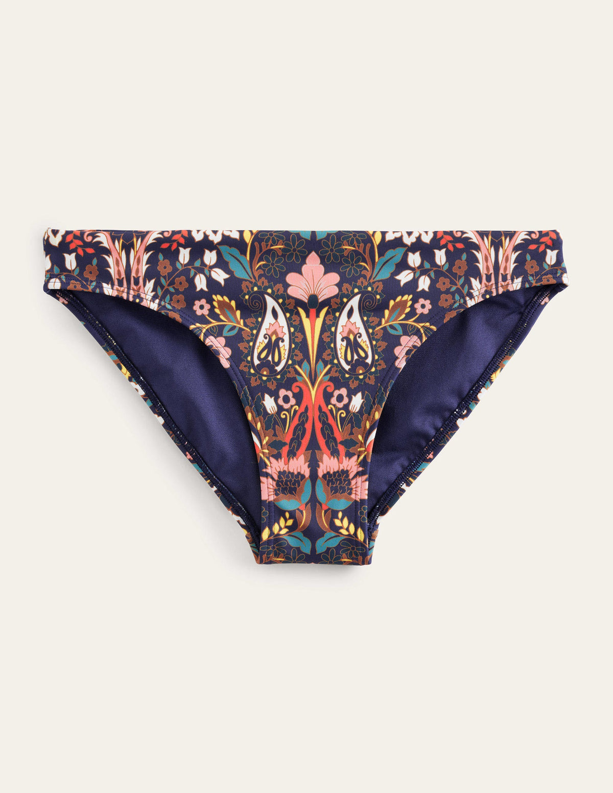 Classic Bikini Bottoms-Navy, Exotic Foliage-2