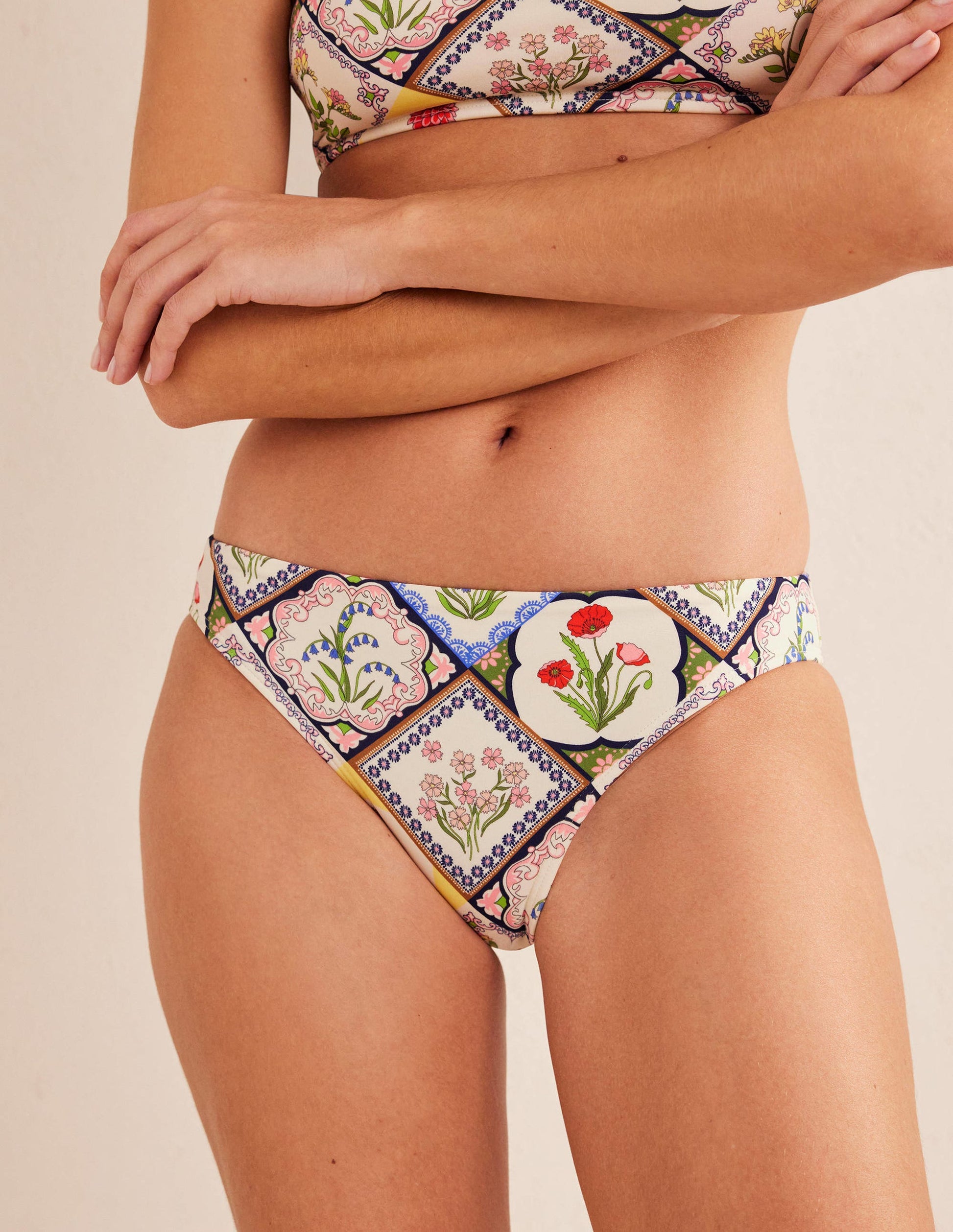 Classic Bikini Bottoms-Ivory, Wild Bluebell-4