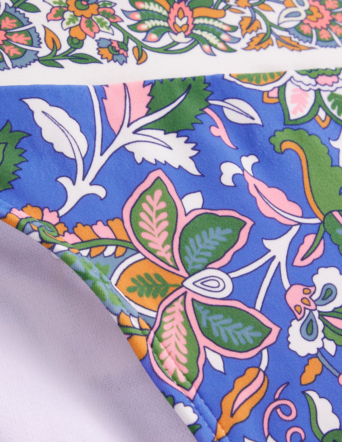 Ithaca Panel Bikini Bottoms-Delft, Paisley Vine-6