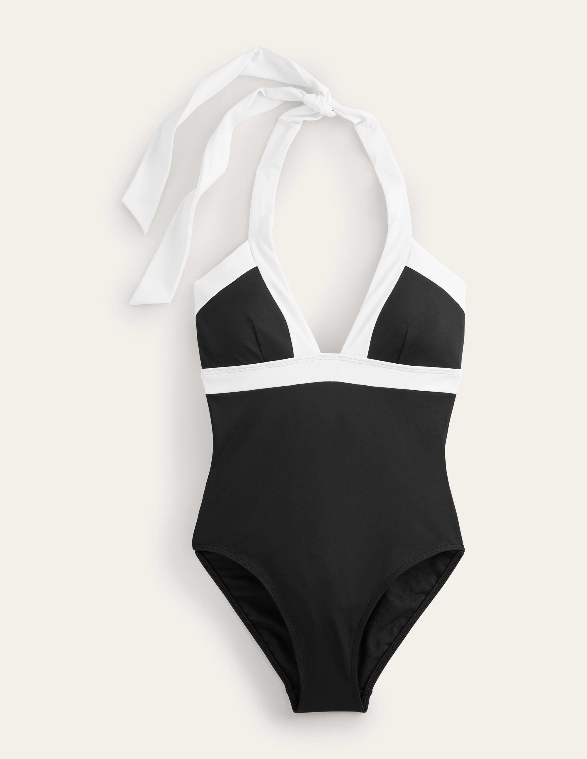 Ithaca Halter Swimsuit-Black Colourblock - Image 7